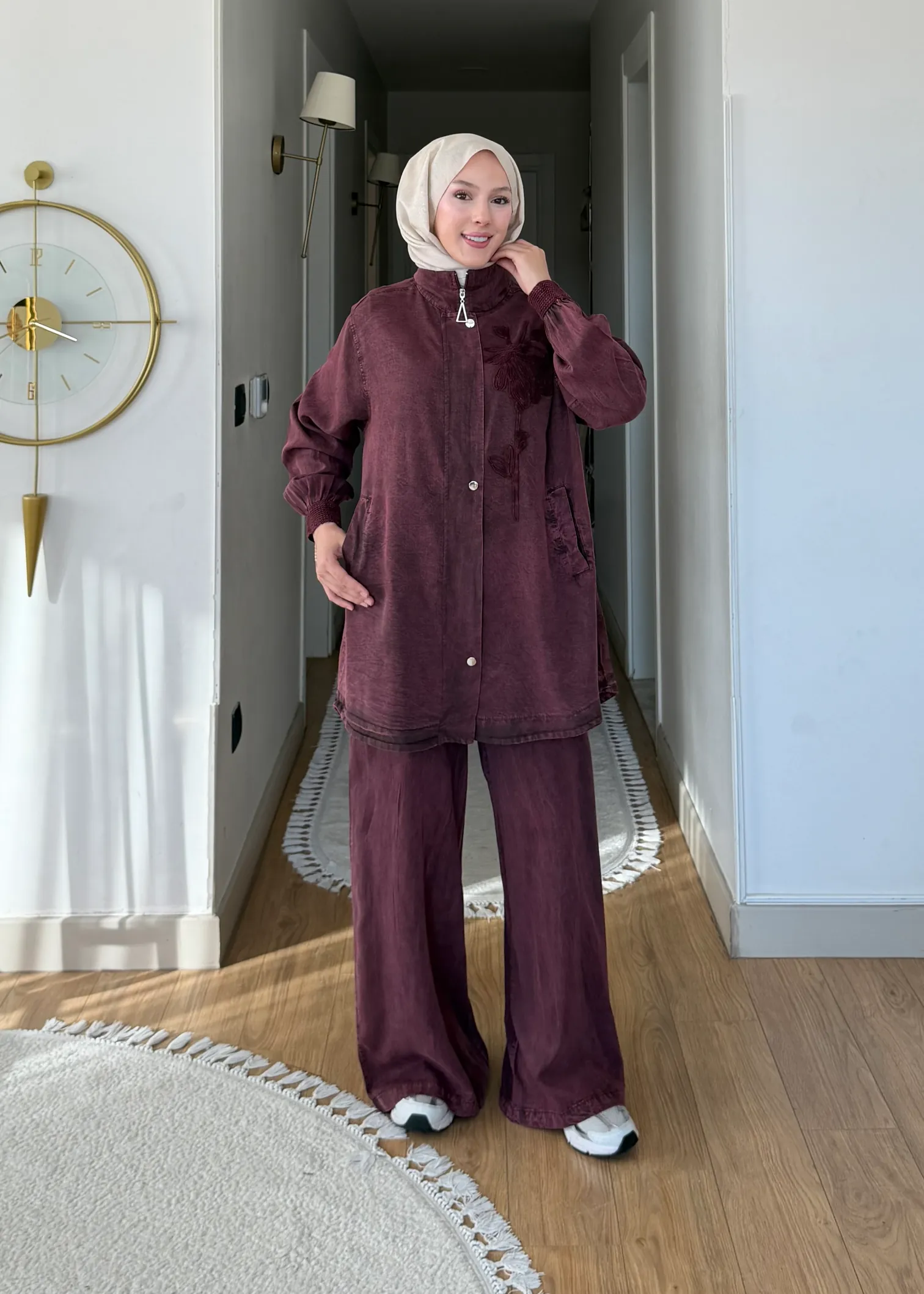 Sare Yıkamalı %100 Pamuk Kumaş Takım