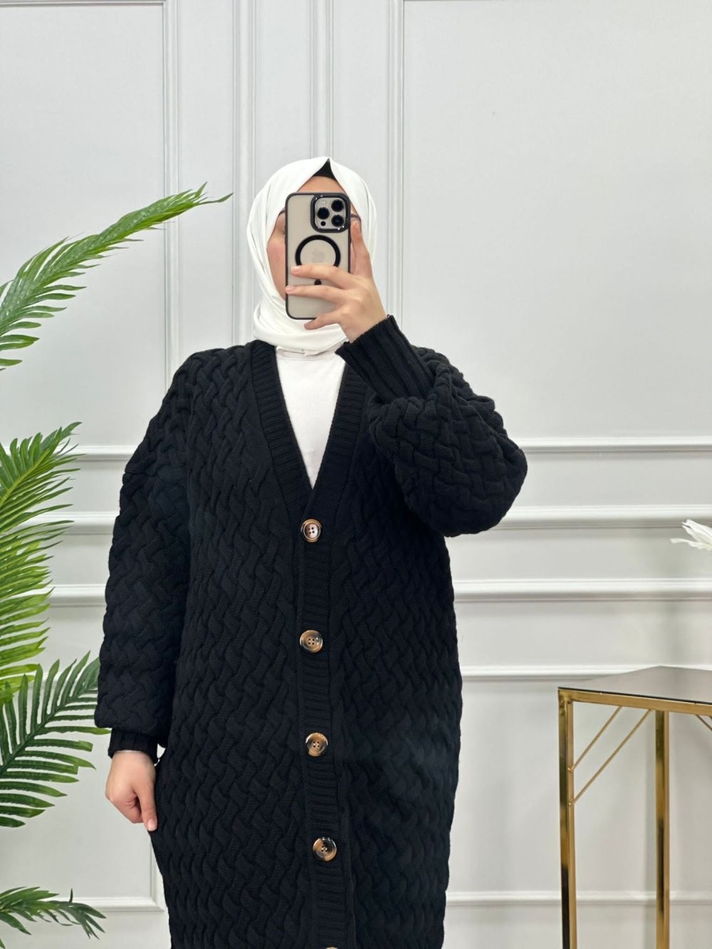 Sedef Hırka Siyah