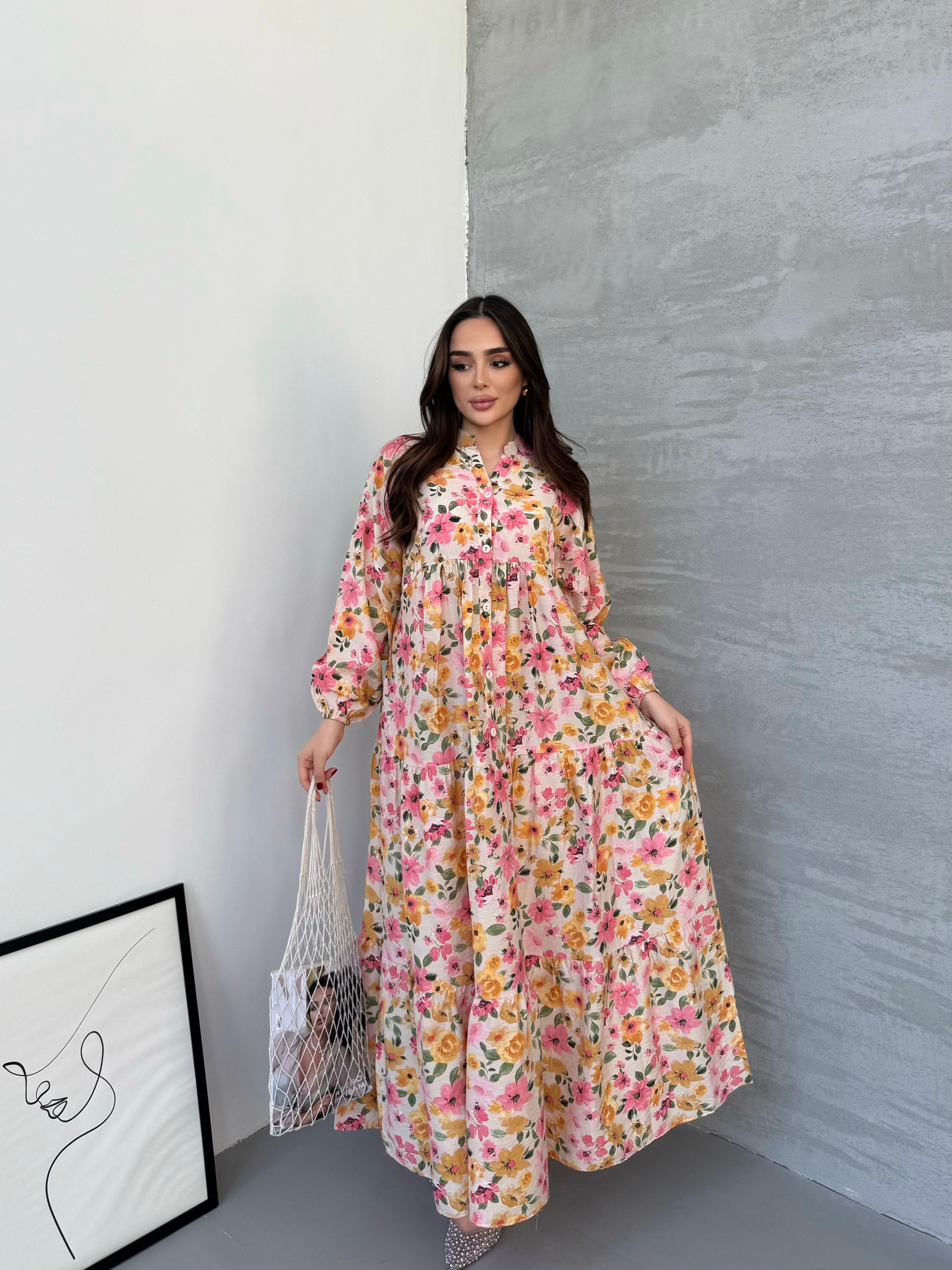 Nergis Elbise - Pembe