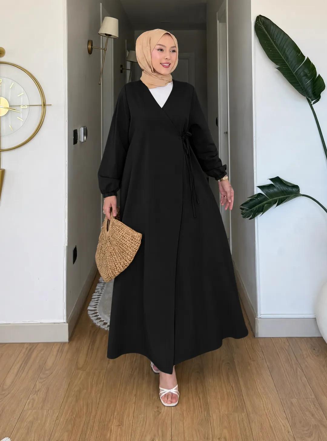 Esinti Yan Bağlamalı Kimono