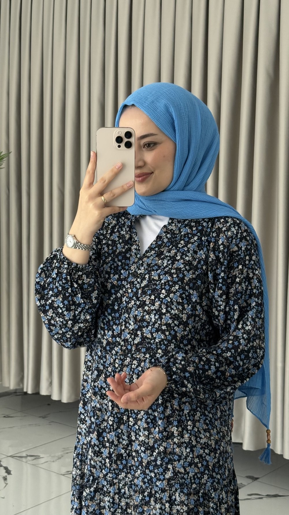 Çıtır Elbise Açık Mavi