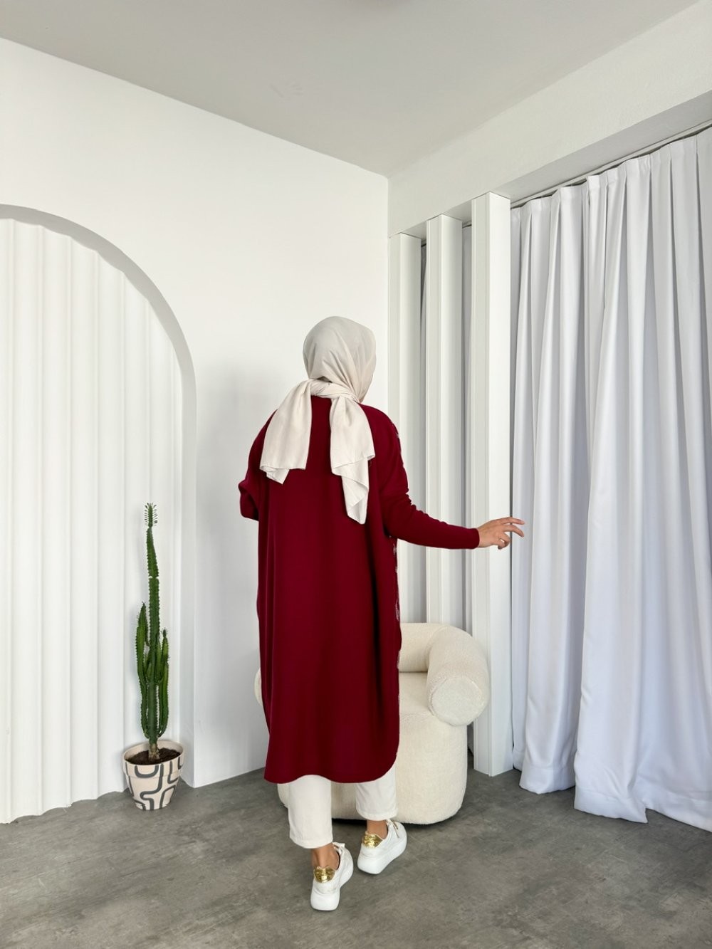 Ayşen Triko Tunik Bordo