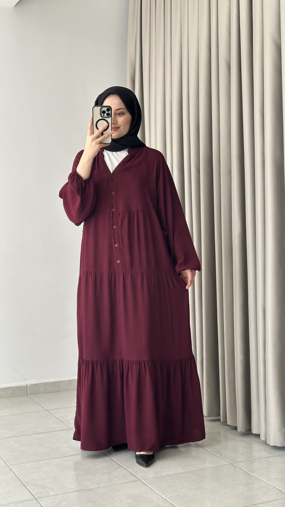 Maya Elbise Bordo