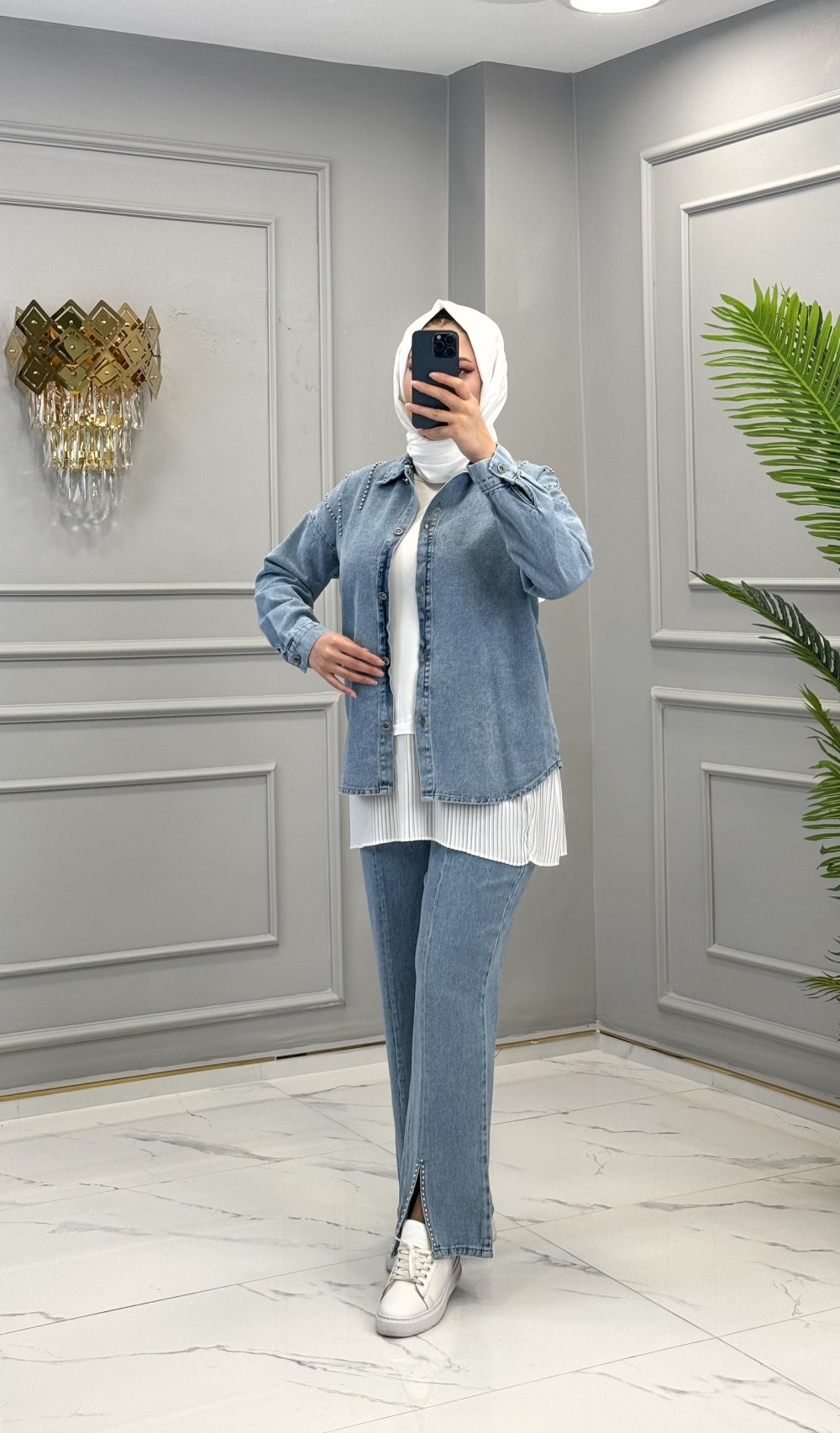 Azra Kot Takım Açık Mavi