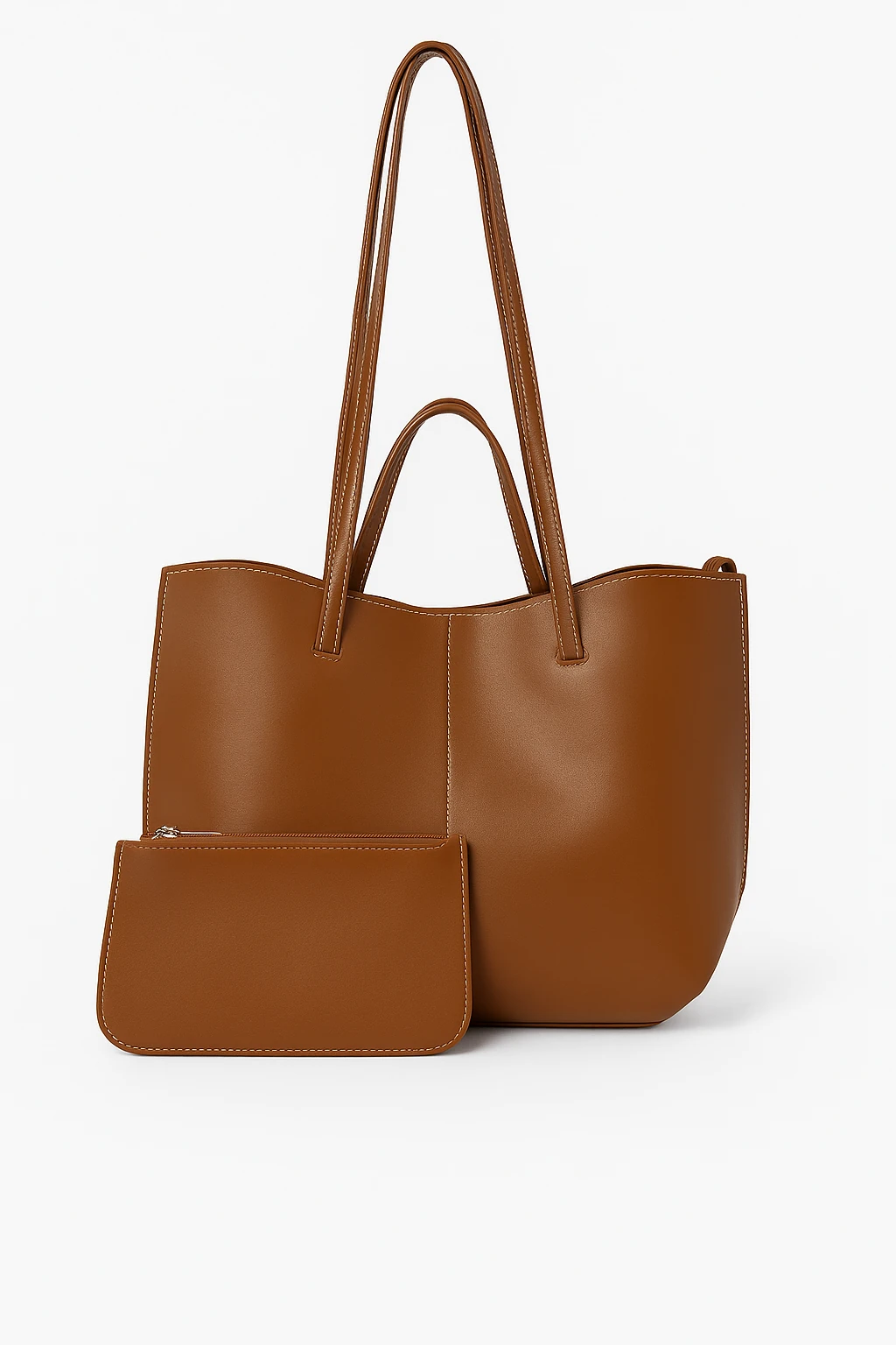 Askılı El ve Omuz Çantası - Taba