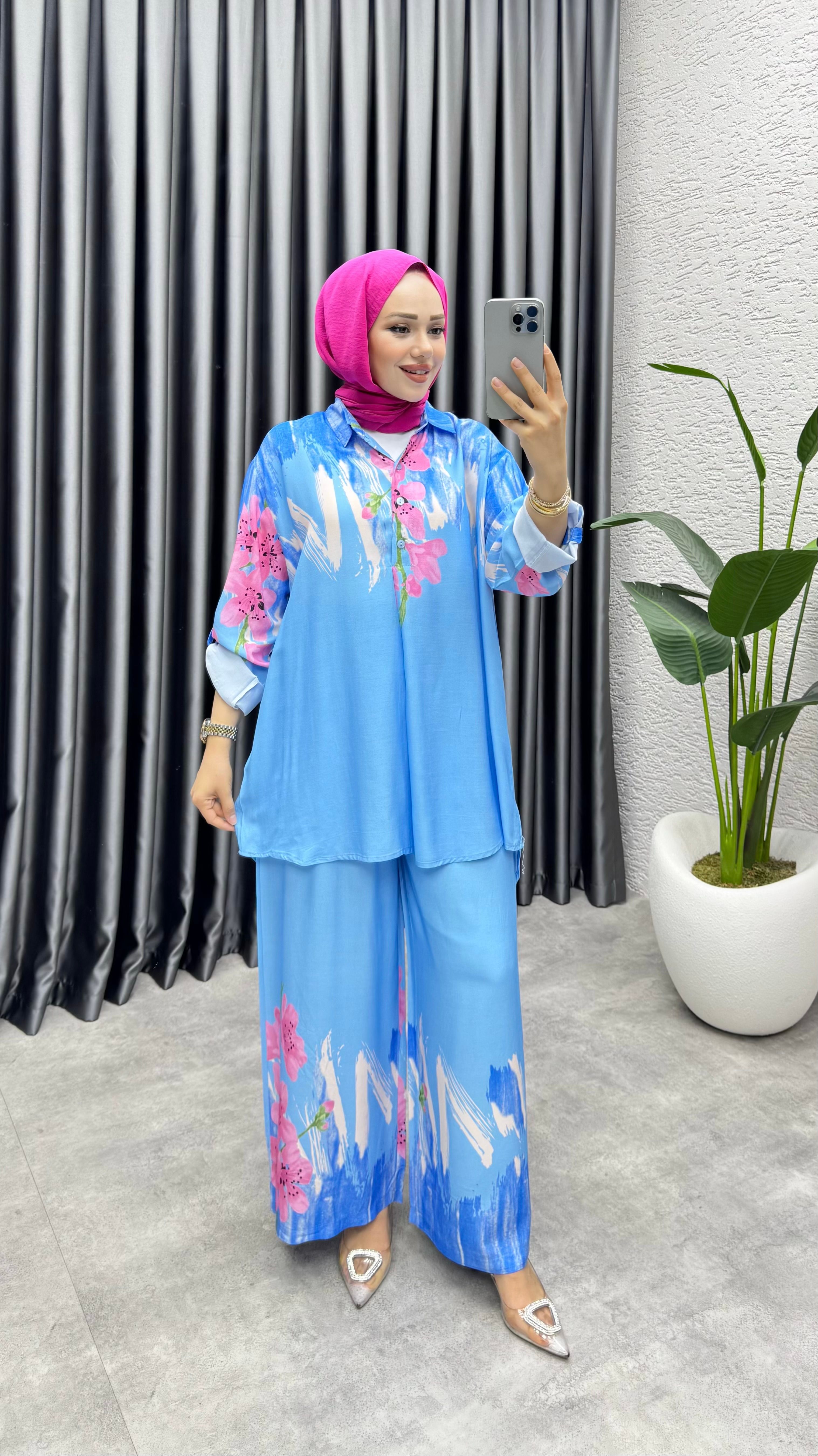 Crayz Tunik Pantolon Takım  - Mavi