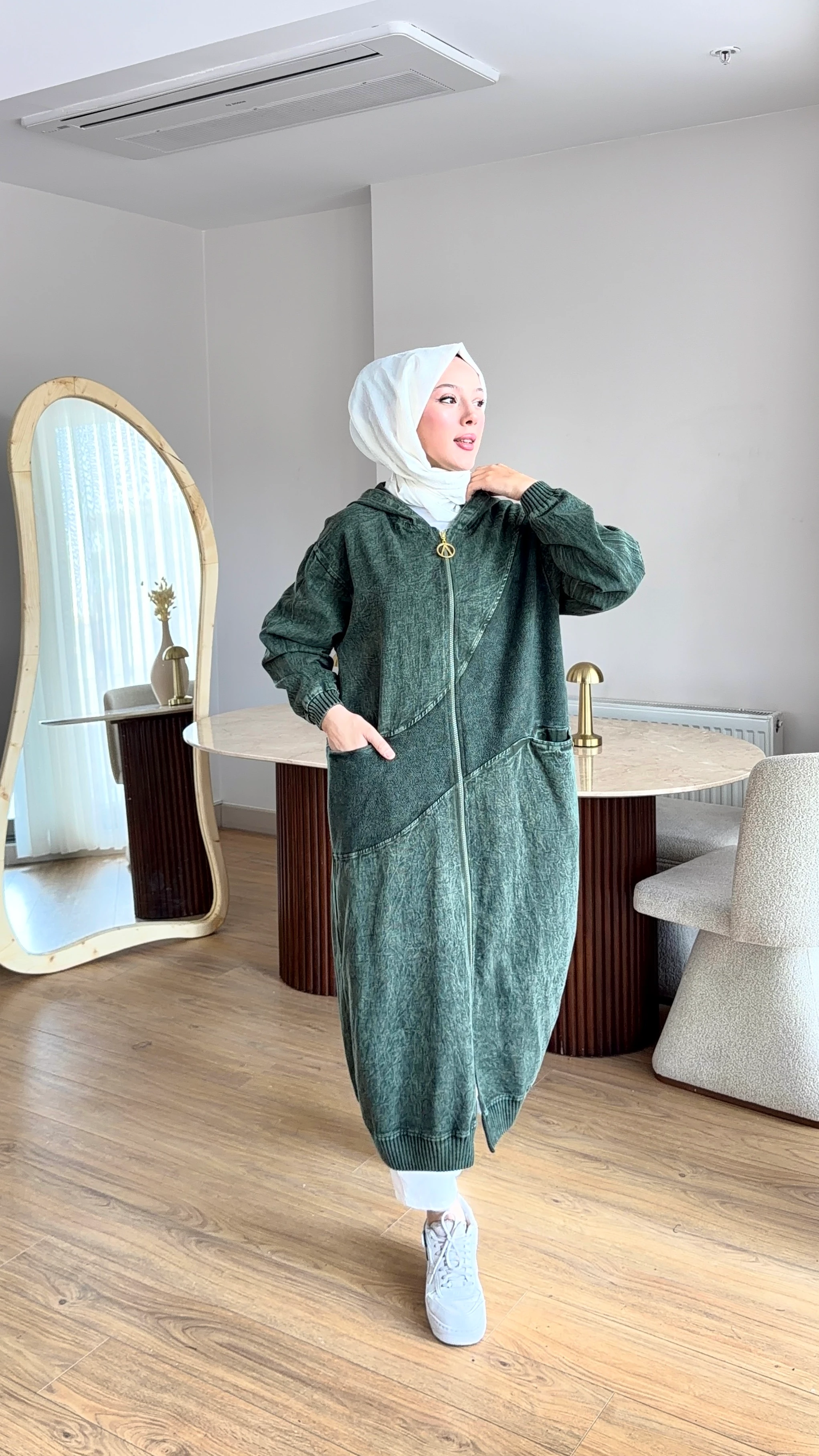 Natural Trench Kap - Haki