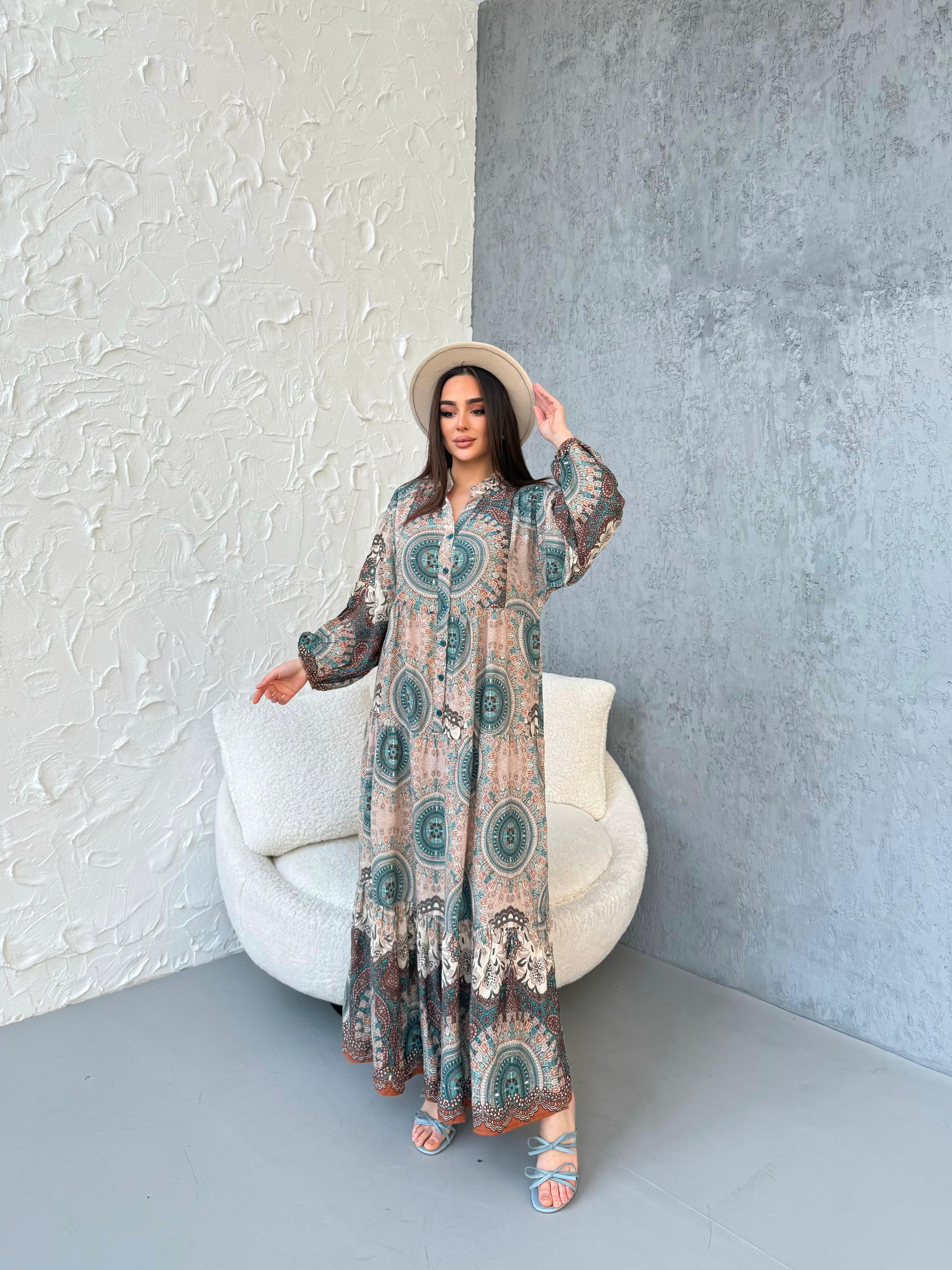 Sahra Elbise Mint Yeşili