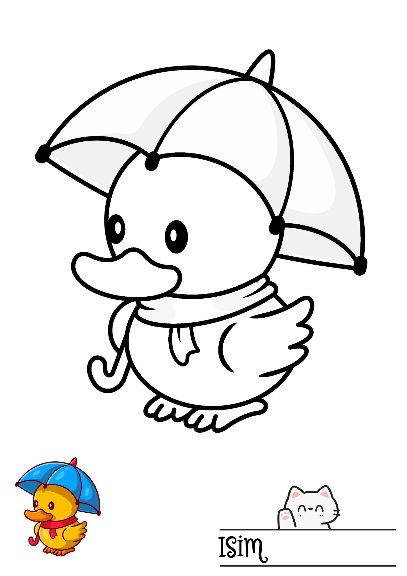 Yağmur Temalı Boyama Kitabı - Dijital (PDF)