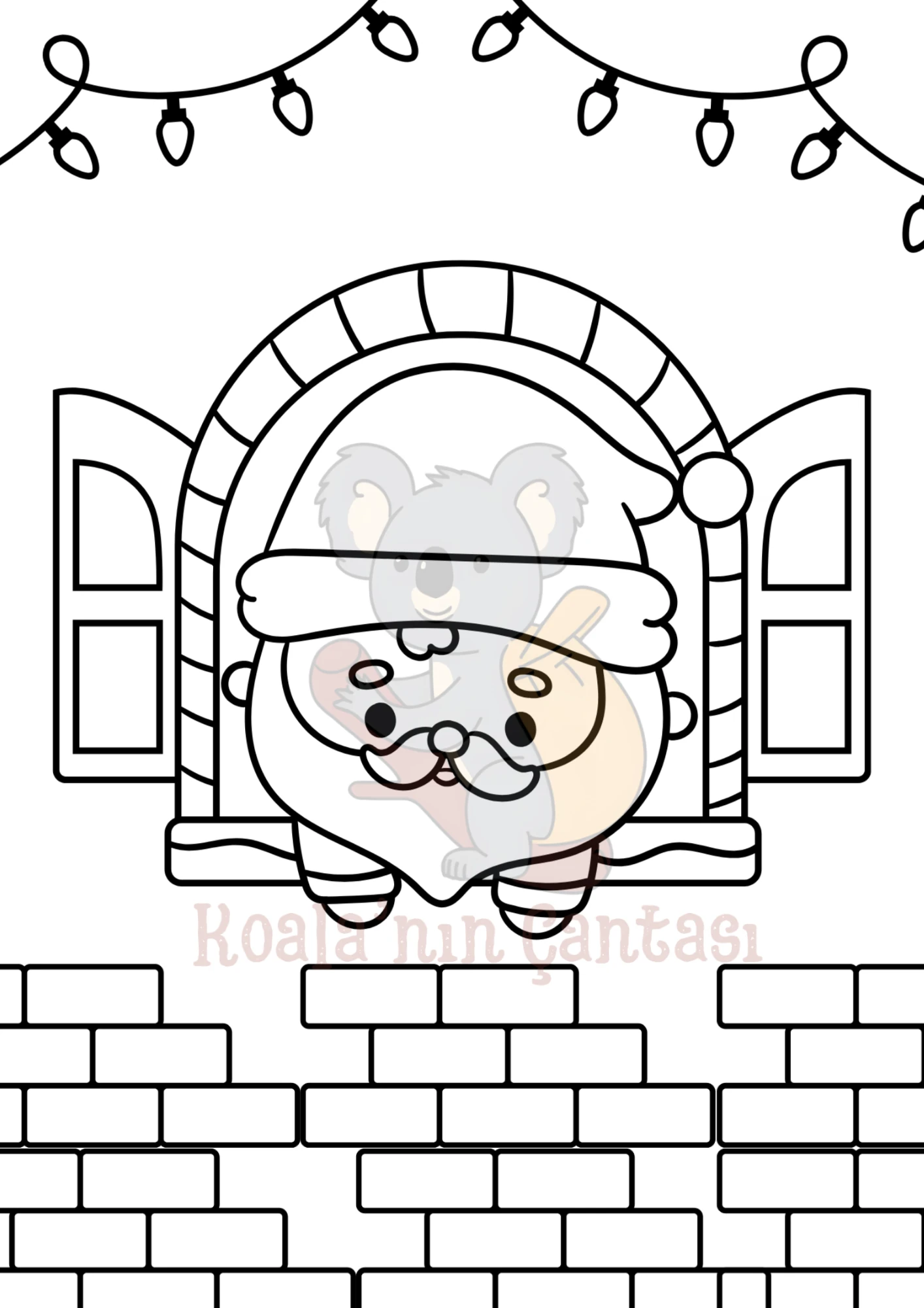 Çocuklar İçin Yeni Yıl Boyama Kitabı