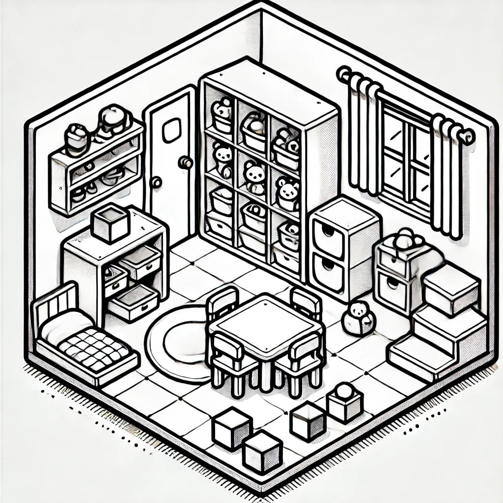 İzometrik Boyama Kitabı - Dijital (PDF)