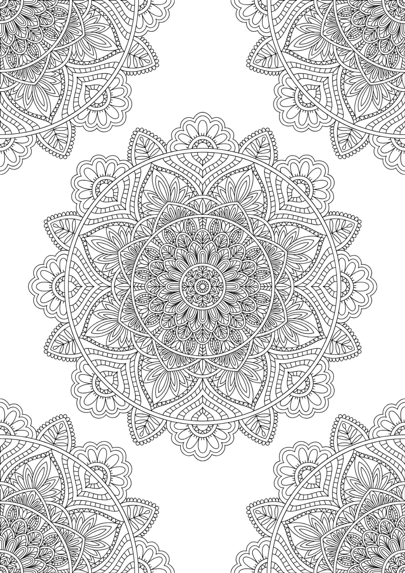 Mandala Boyama Kitabı 1 – Yetişkinler İçin Rahatlama Seti - Dijital (PDF)