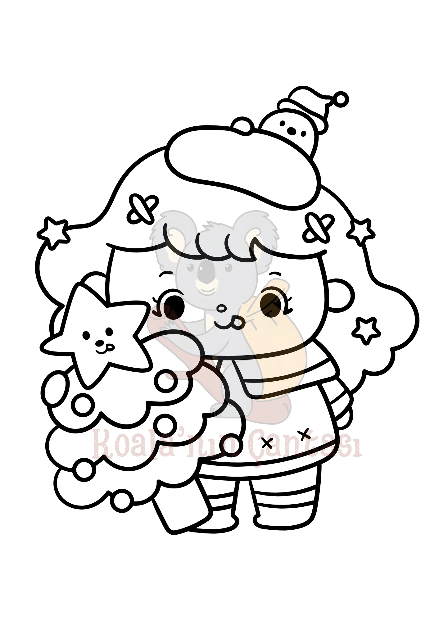 Çocuklar İçin Yeni Yıl Boyama Kitabı