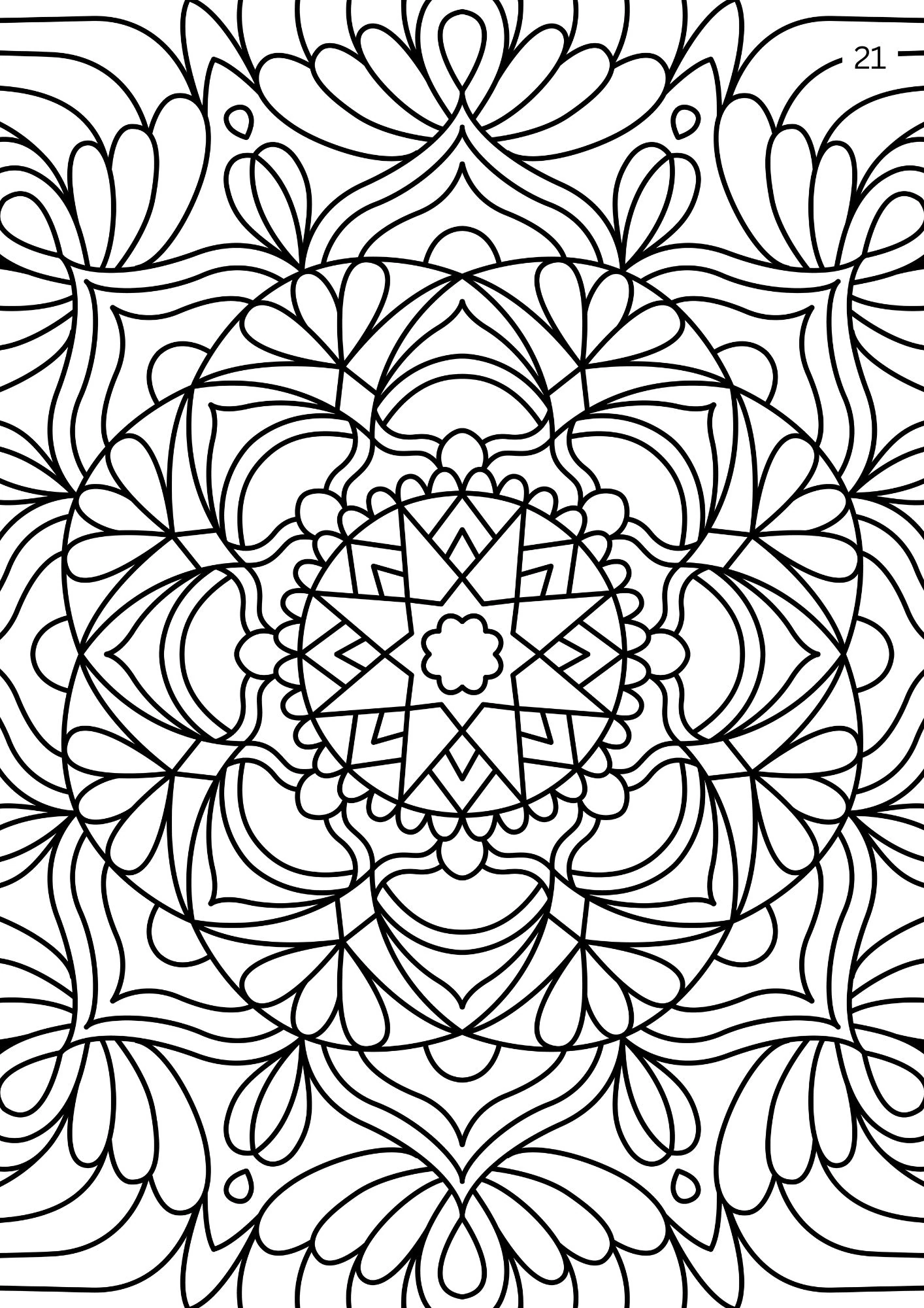 Mandala Boyama Kitabı 2 – Yetişkinler İçin Rahatlama Seti - Dijital (PDF)