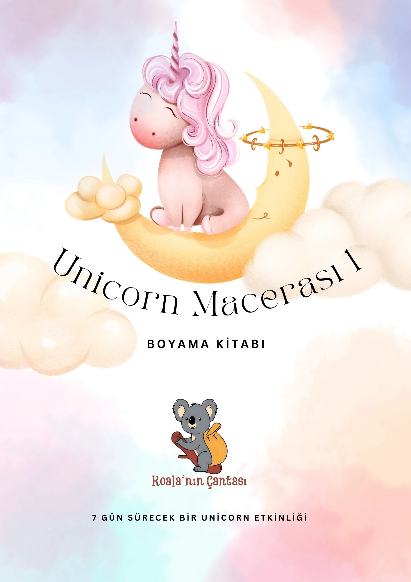 Unicorn Macerası 1 Boyama Kitabı - Dijital (PDF)
