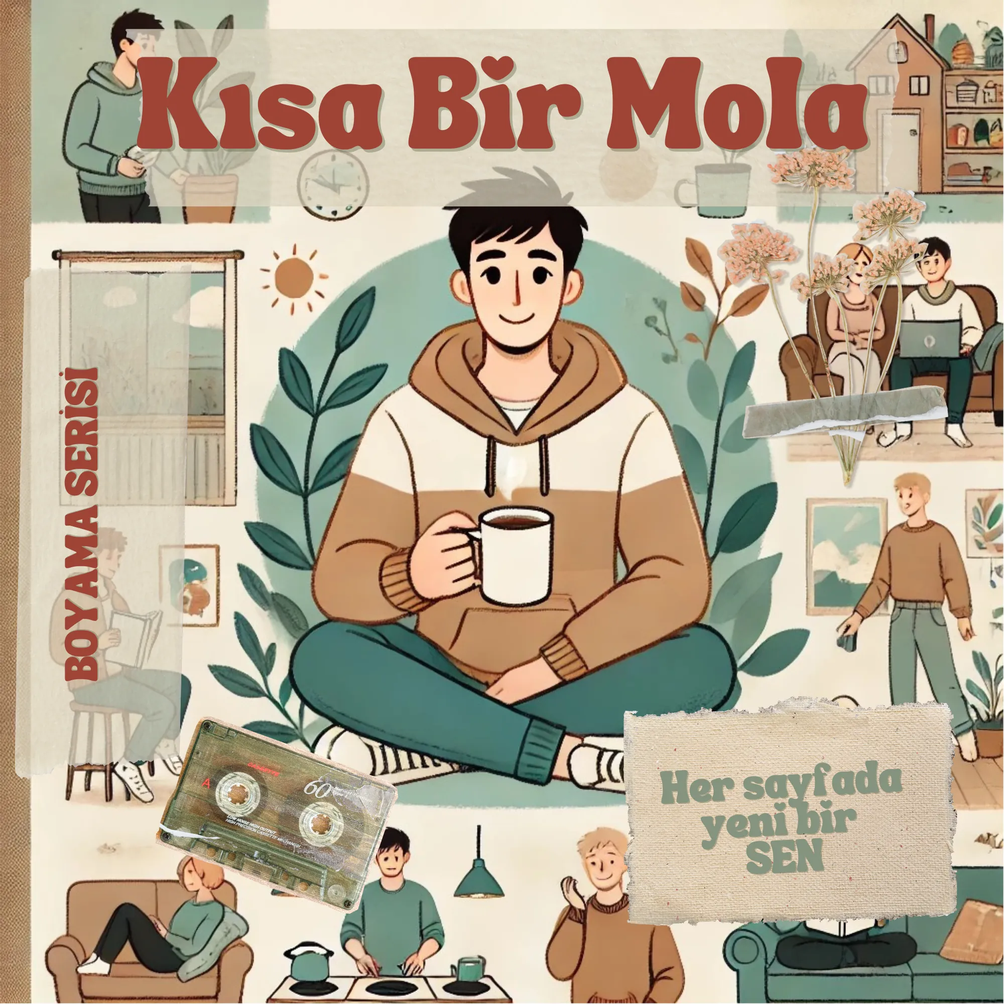 Yetişkin Boyama Kitabı - Erkeklere Özel