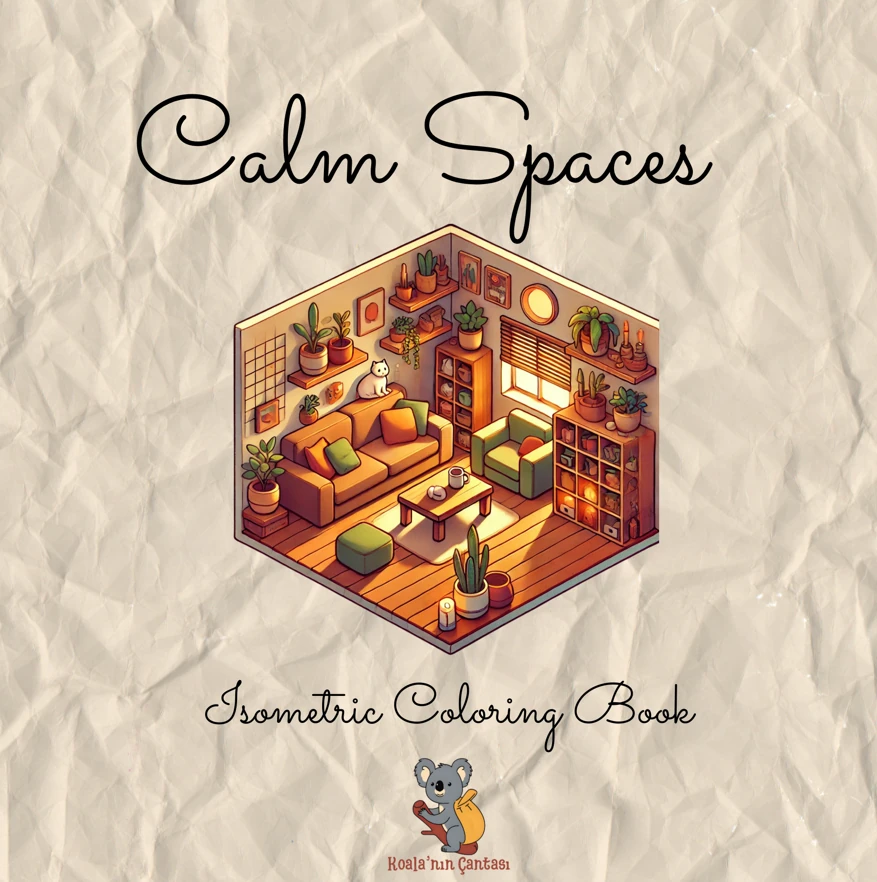 Yetişkinler İçin Boyama Kitabı - İzometrik Çizimler