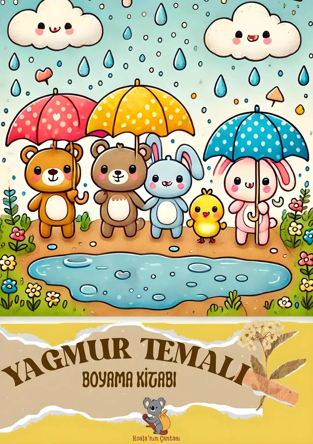 Yağmur Temalı Boyama Kitabı - Dijital (PDF)