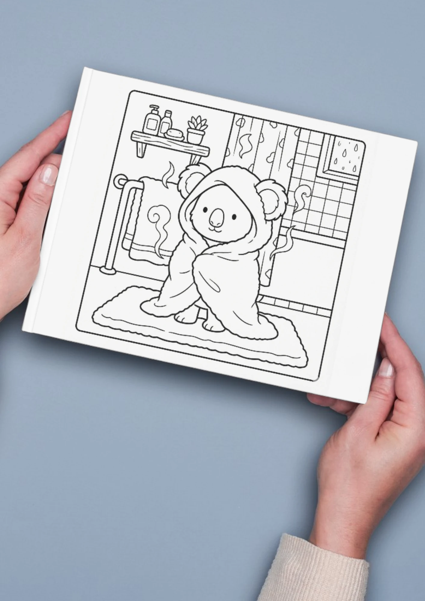 Calm Koala Vol 1 - 22x22cm Boyama Kitabı, Çocuk ve Yetişkinler İçin