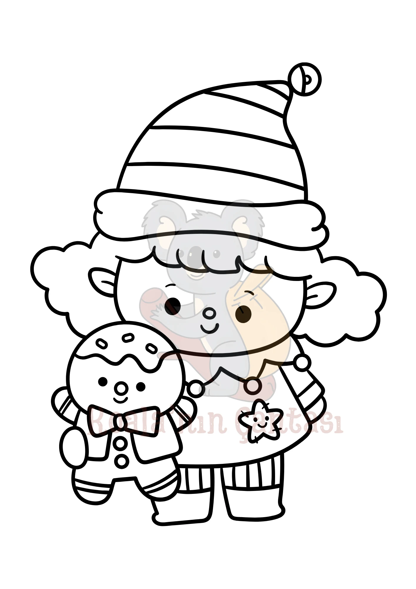 Çocuklar İçin Yeni Yıl Boyama Kitabı