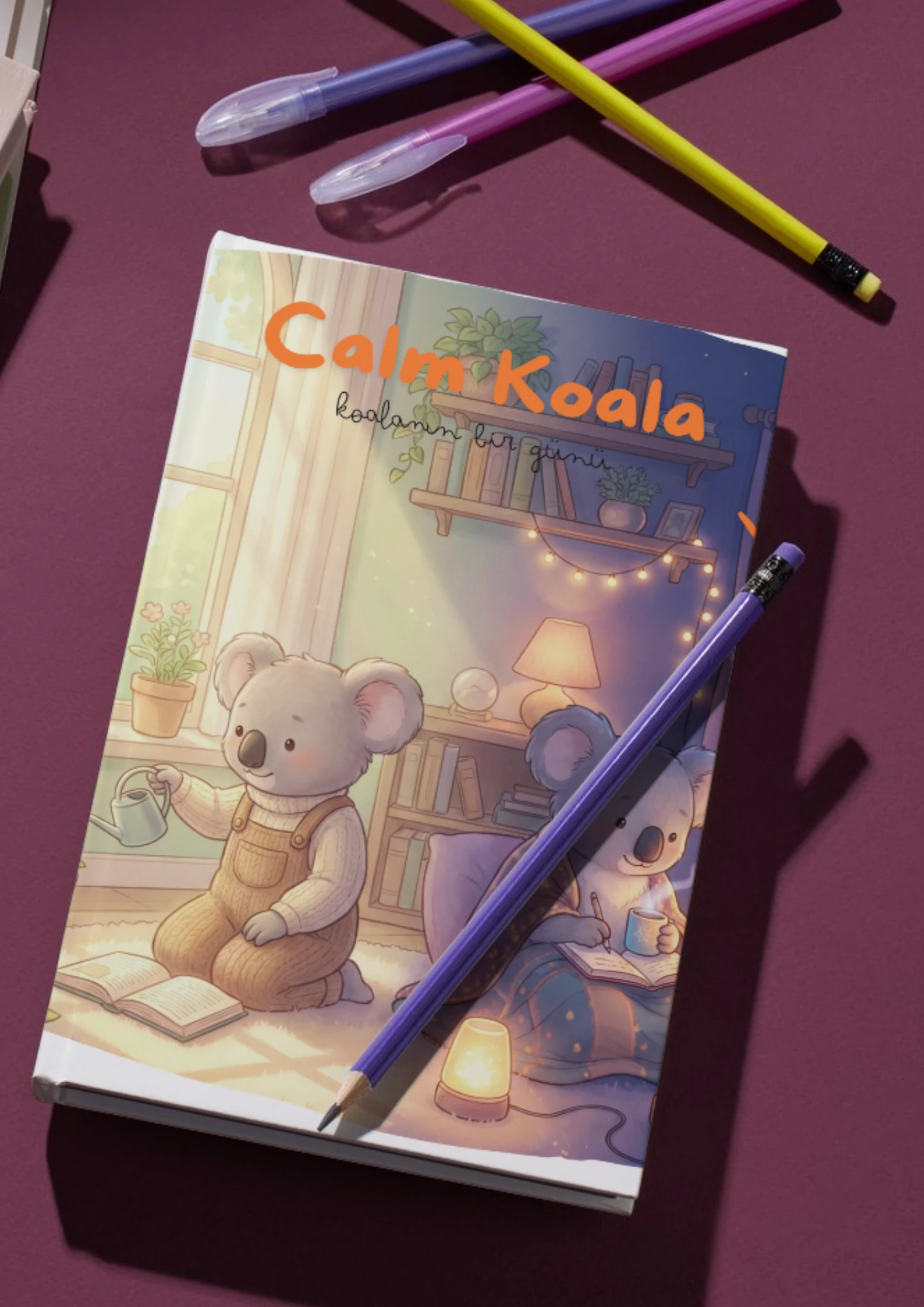 Calm Koala Vol 1 - 22x22cm Boyama Kitabı, Çocuk ve Yetişkinler İçin