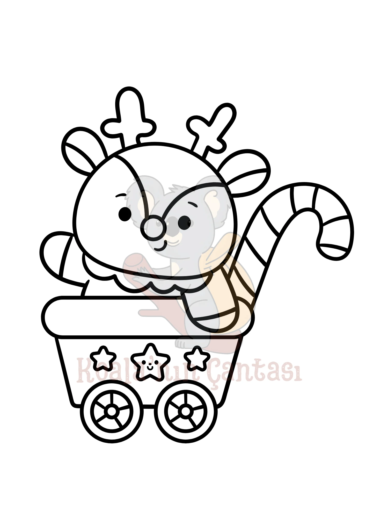 Çocuklar İçin Yeni Yıl Boyama Kitabı