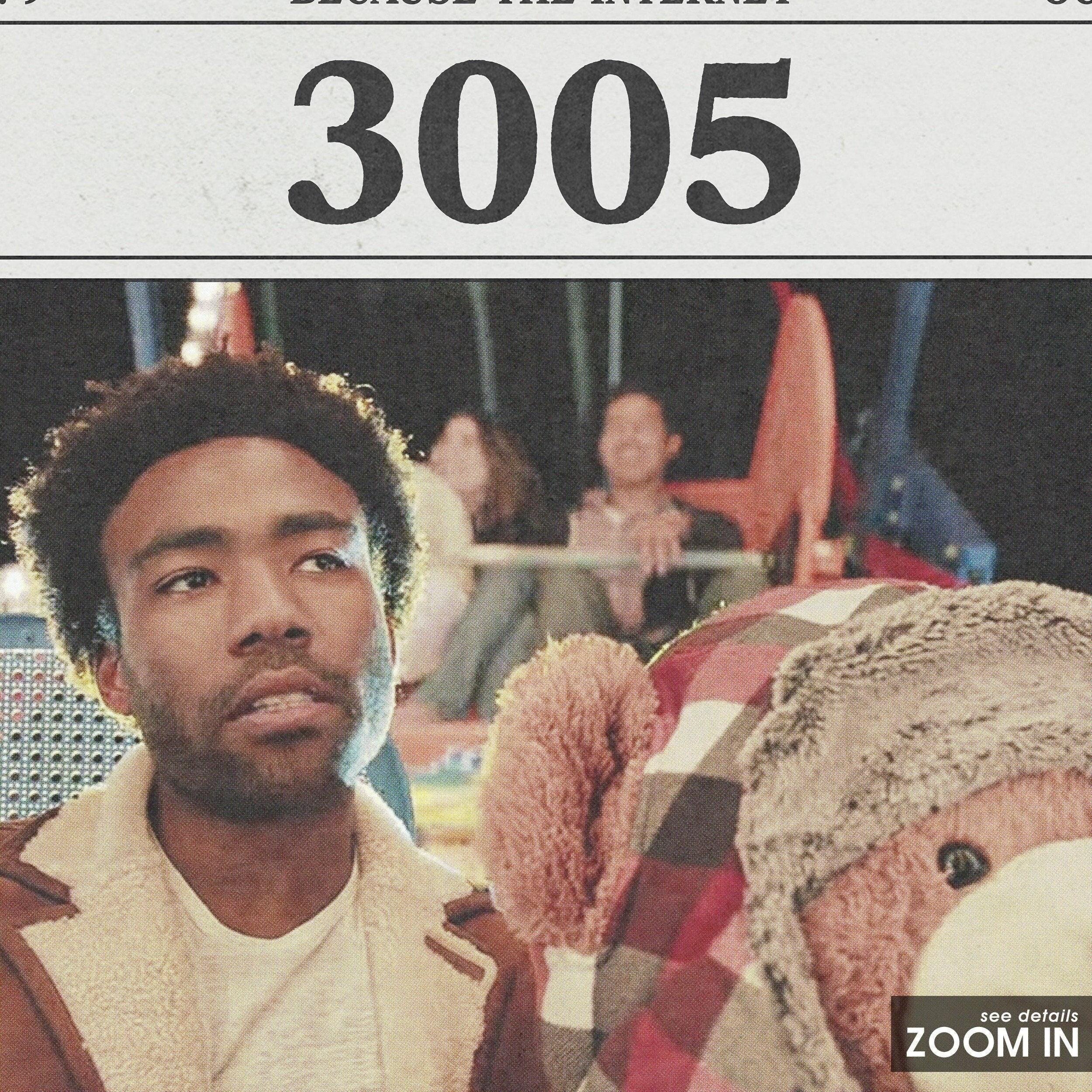 Childish Gambino Retro Newspaper Print, 3005 Poster