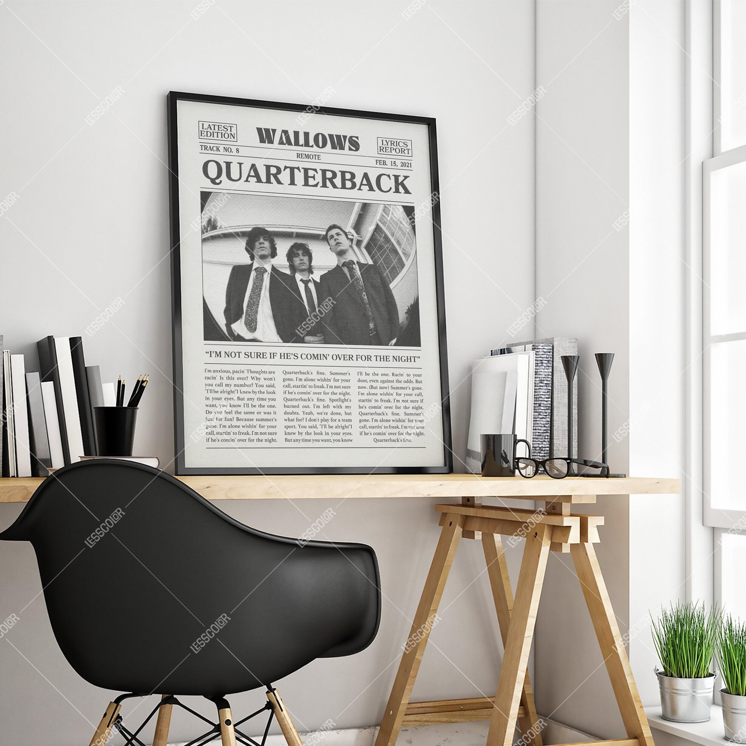 Wallows Retro Newspaper Print, Quarterback Poster