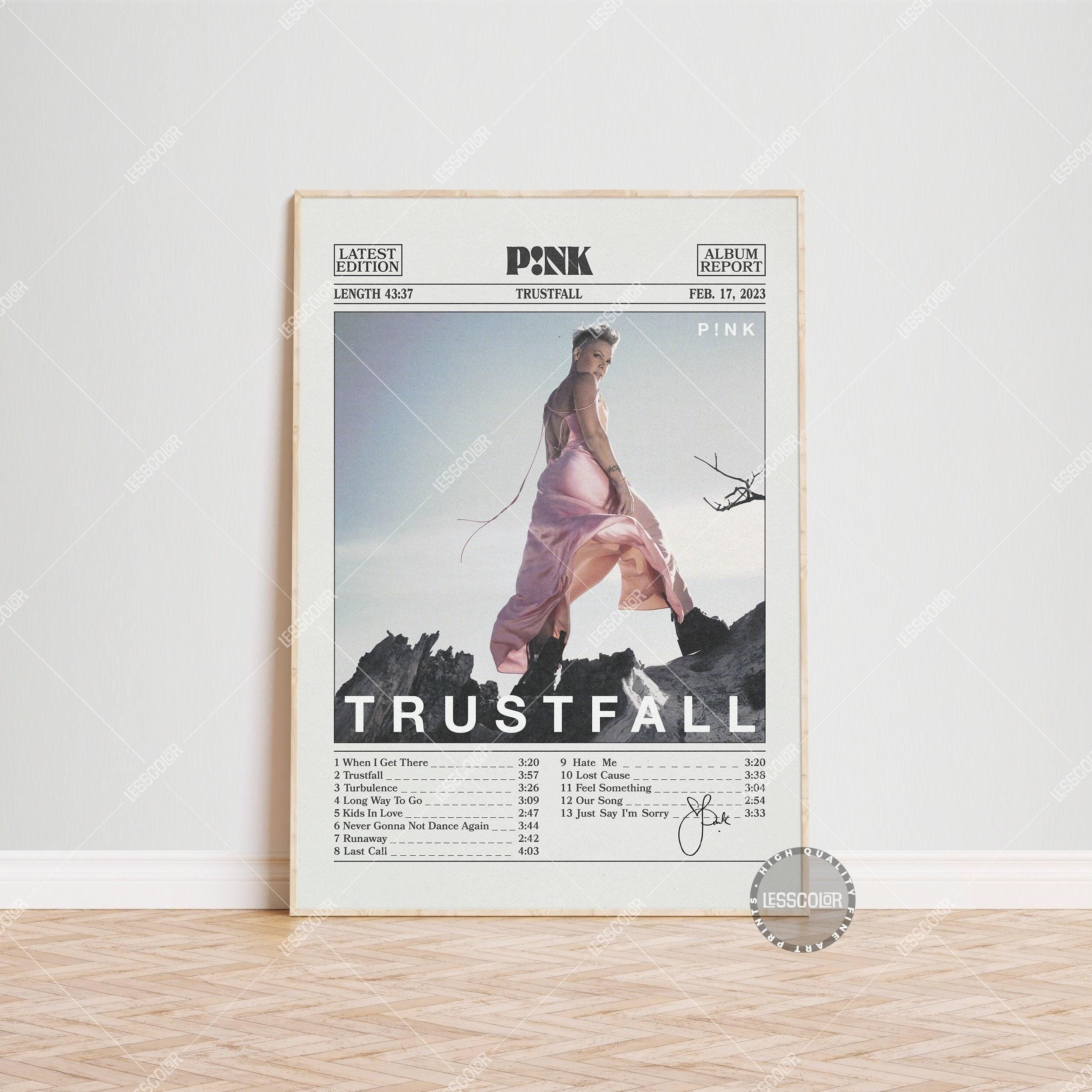 P!nk Retro Newspaper Print, Trustfall Poster