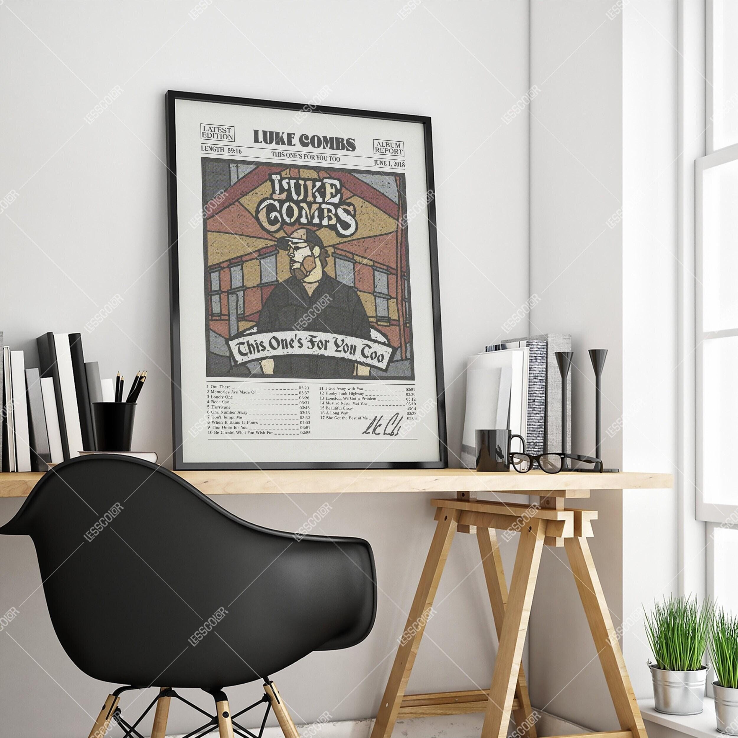 Luke Combs Retro Newspaper Print, This One’s For You Too Poster