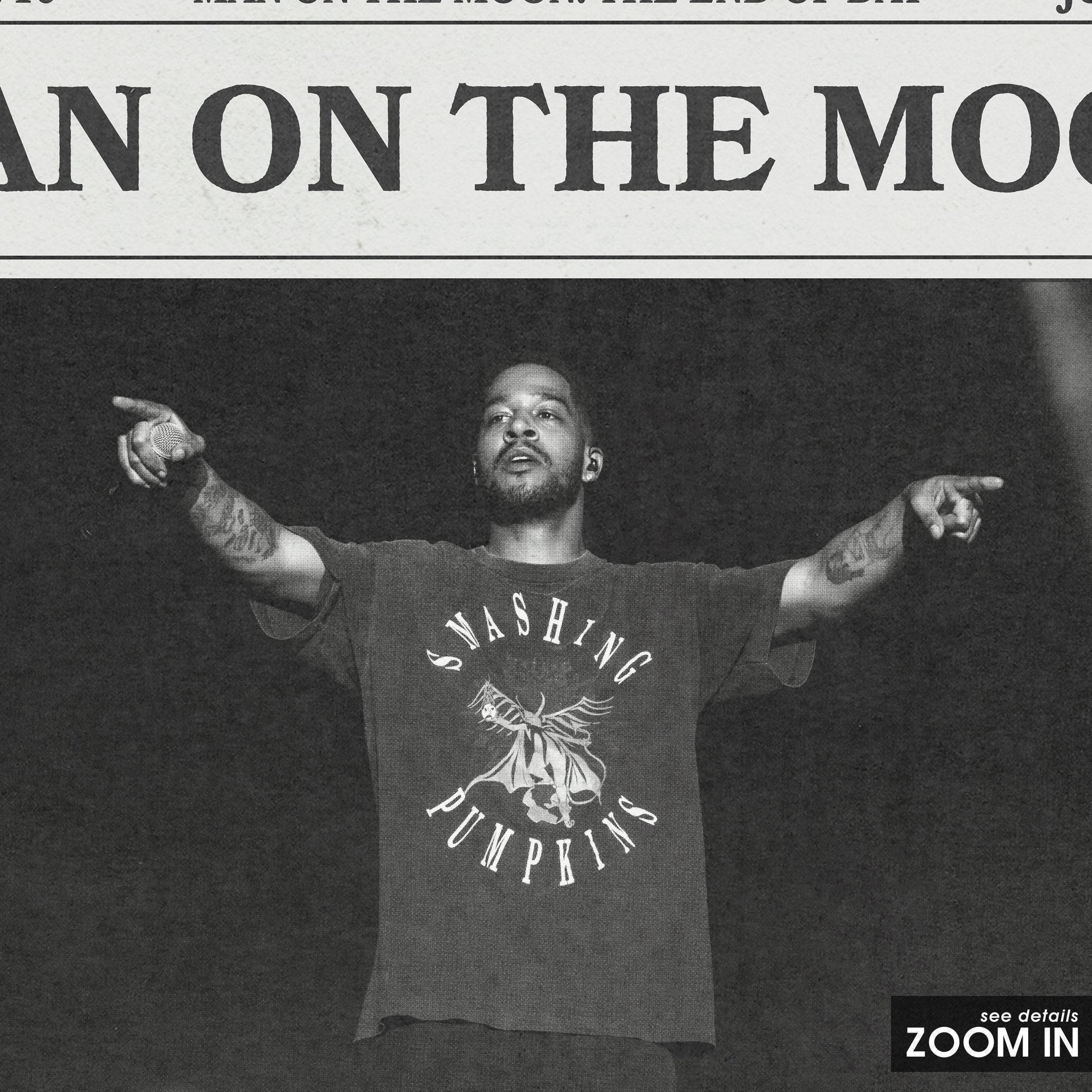 Kid Cudi Retro Newspaper Print, Man on the Moon: The End of Day Poster