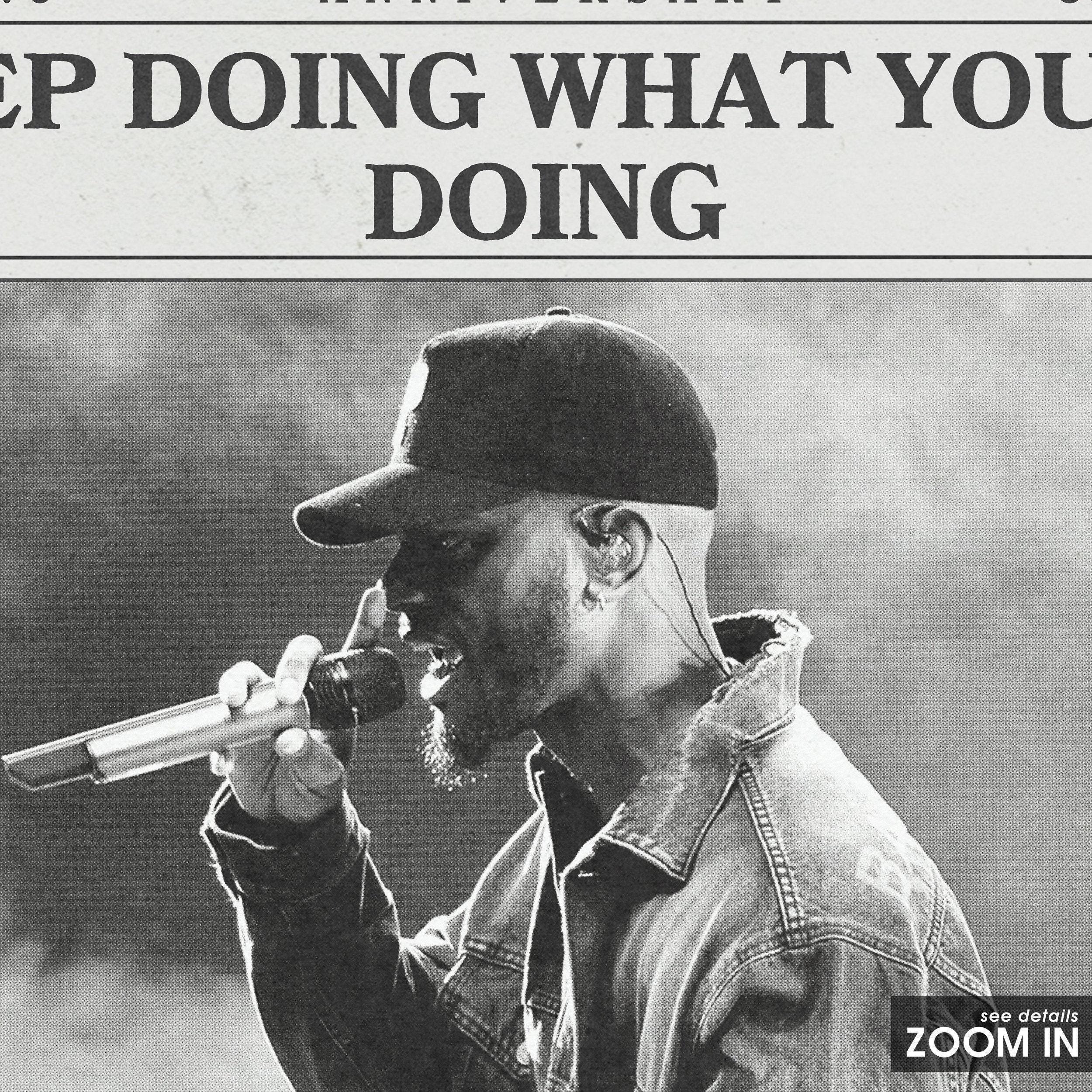 Bryson Tiller Newspaper Print, Aniveserry Poster