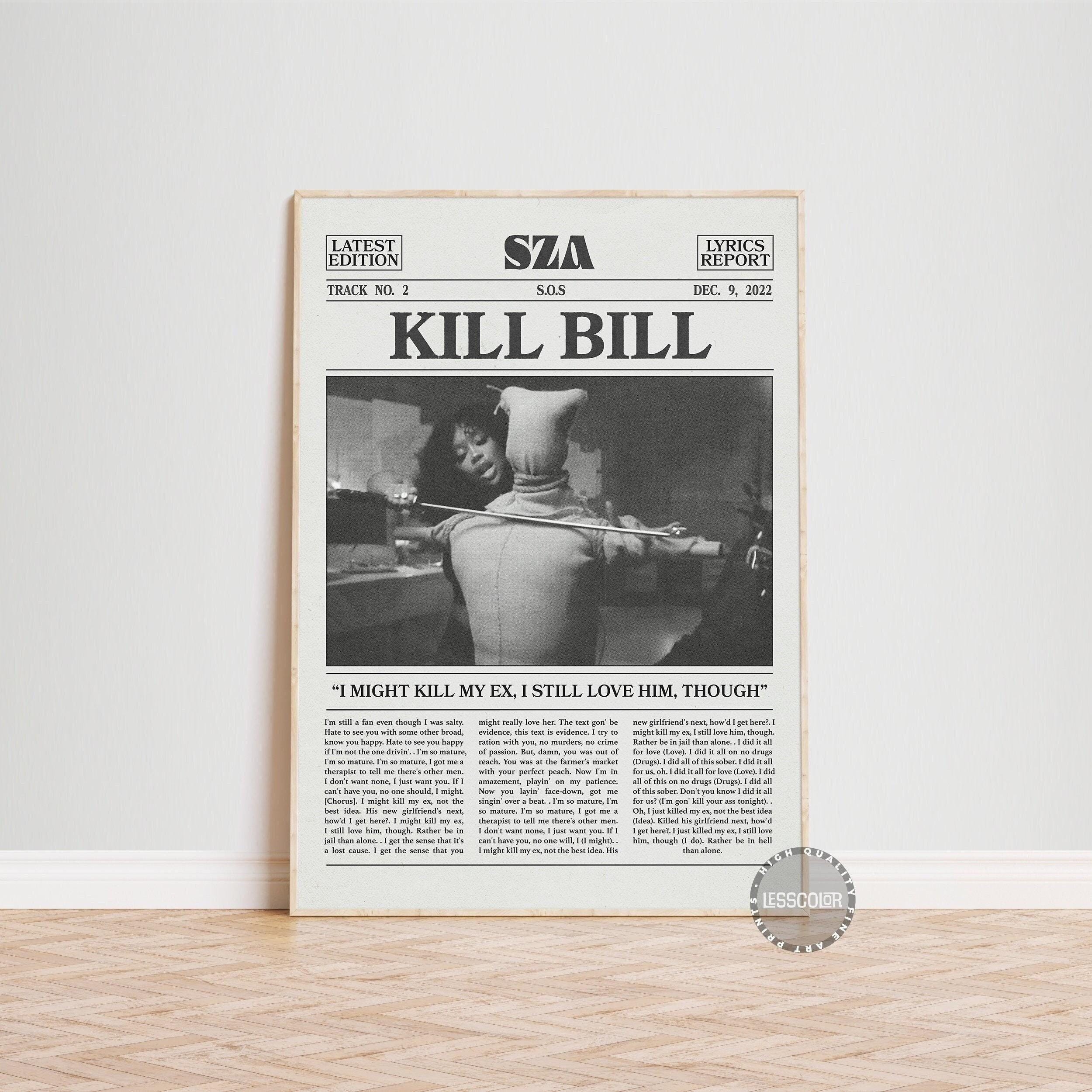 SZA Poster | Kill Bill Poster, SOS Poster