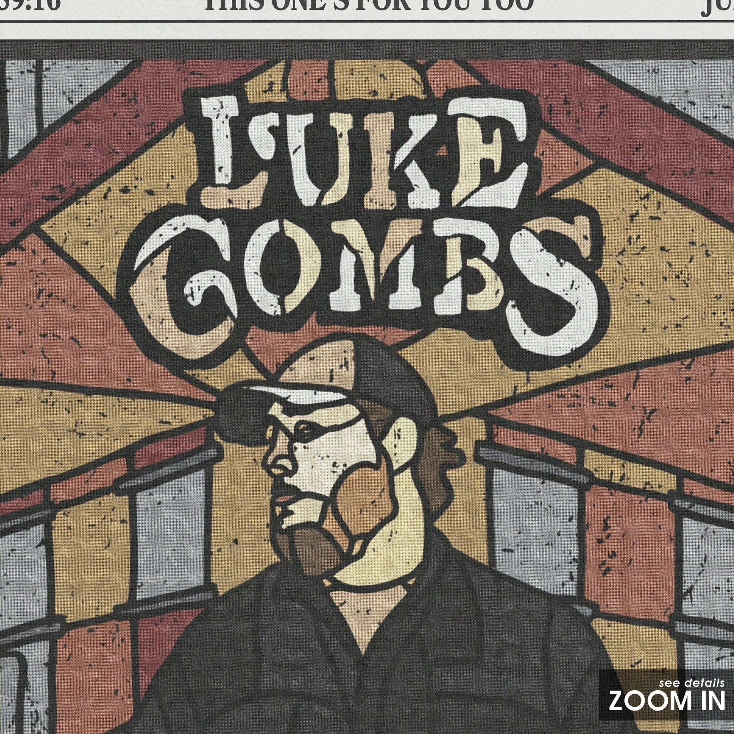 Luke Combs Retro Newspaper Print, This One’s For You Too Poster
