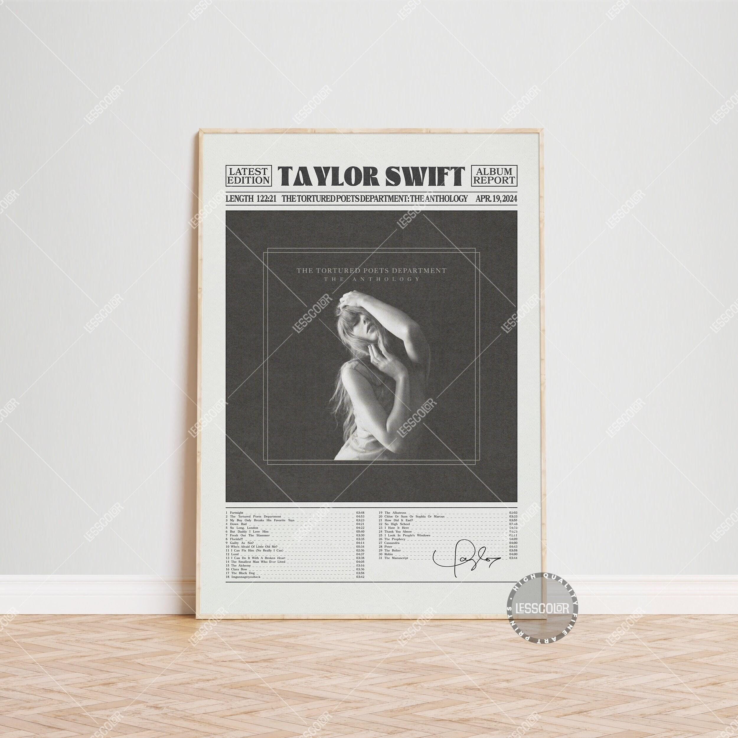 Taylor Swift Retro Newspaper Print, The Tortured Poets Department: The Anthology Poster
