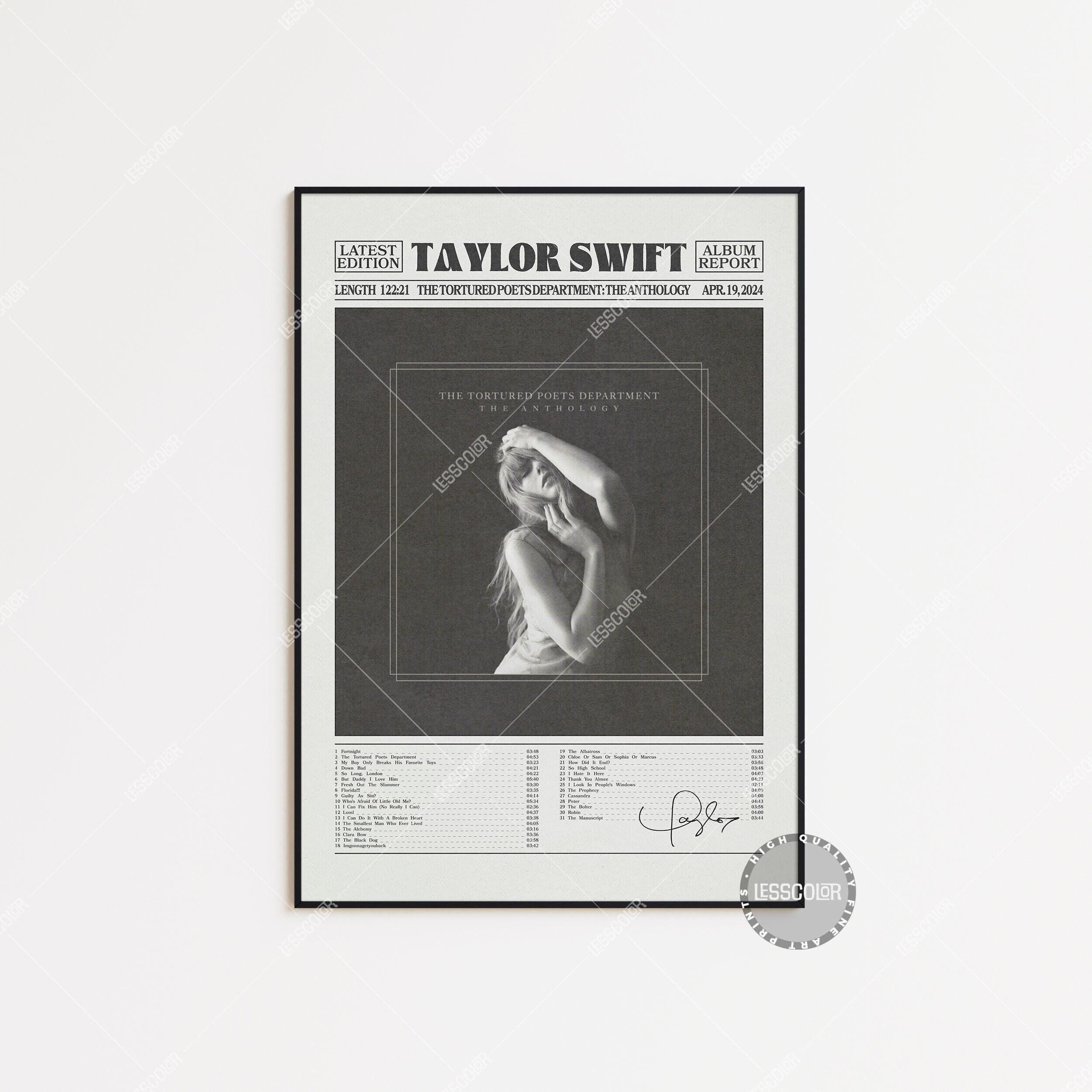 Taylor Swift Retro Newspaper Print, The Tortured Poets Department: The Anthology Poster