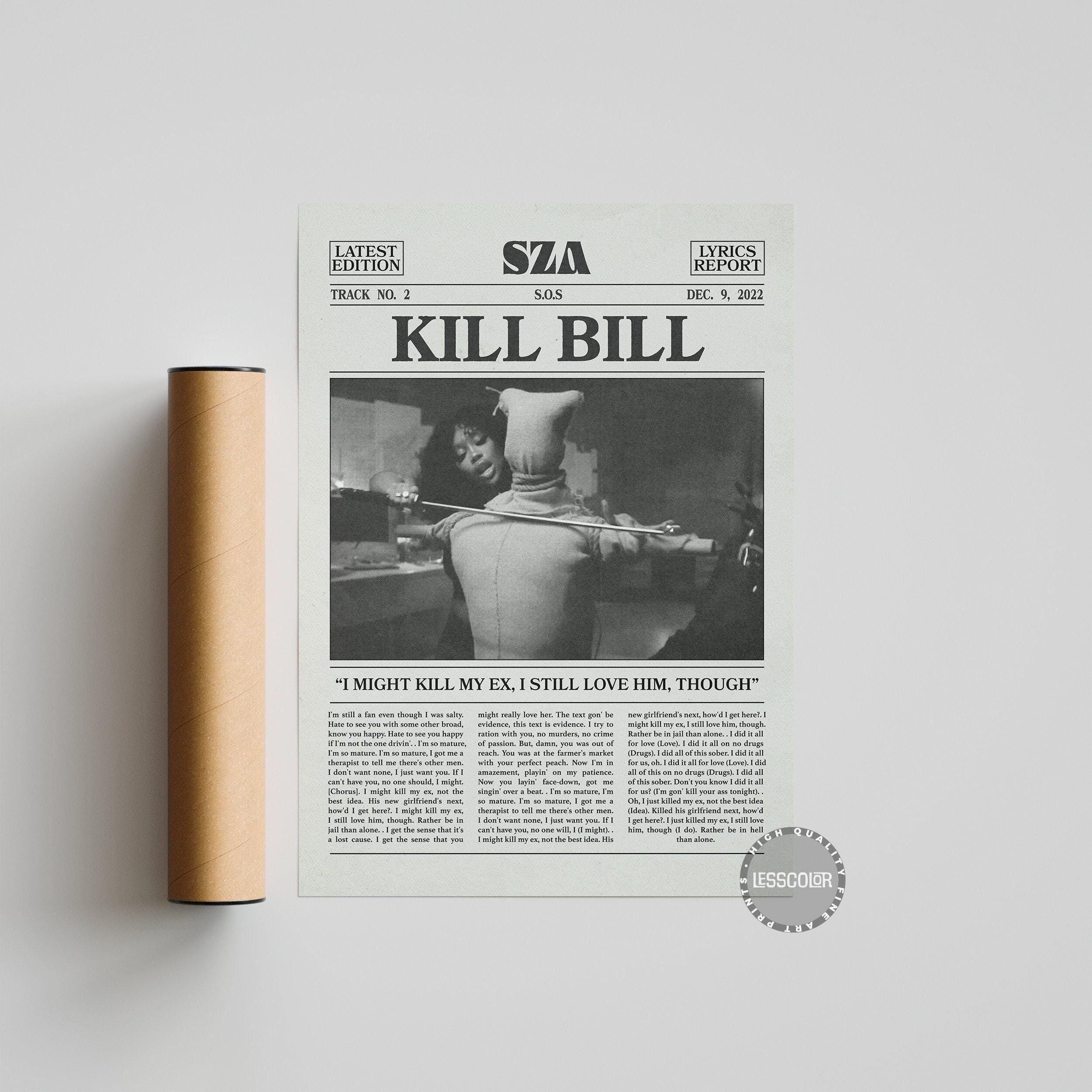 SZA Poster | Kill Bill Poster, SOS Poster