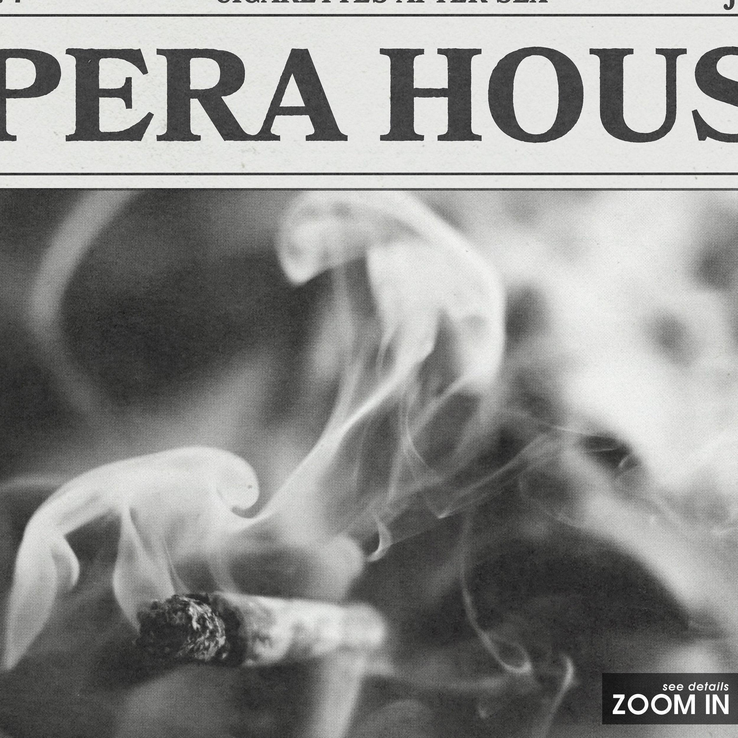 Cigarettes After Sex Retro Newspaper Print, Opera House Poster