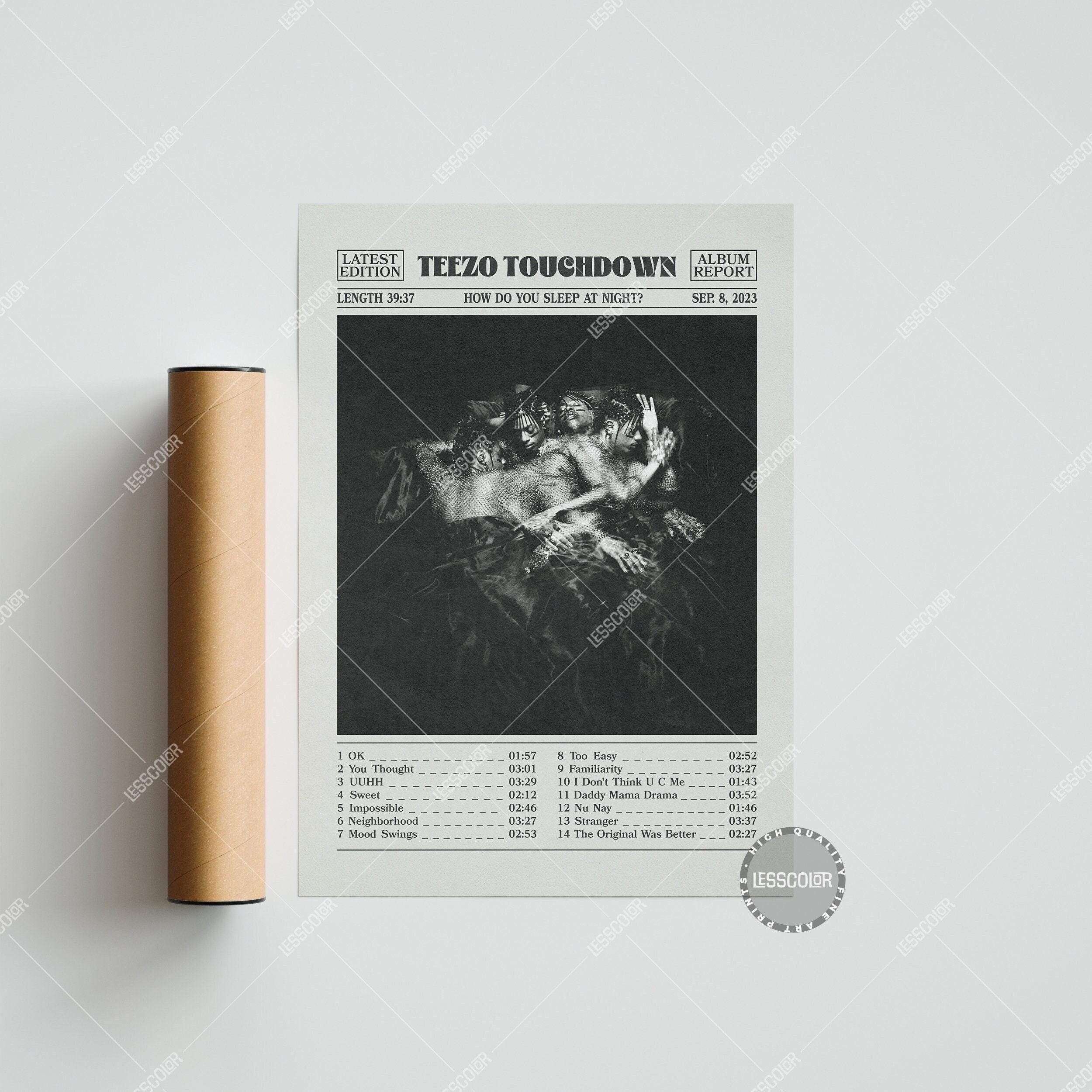 Teezo Touchdown Retro Newspaper Print, How Do You Sleep at Night? Poster