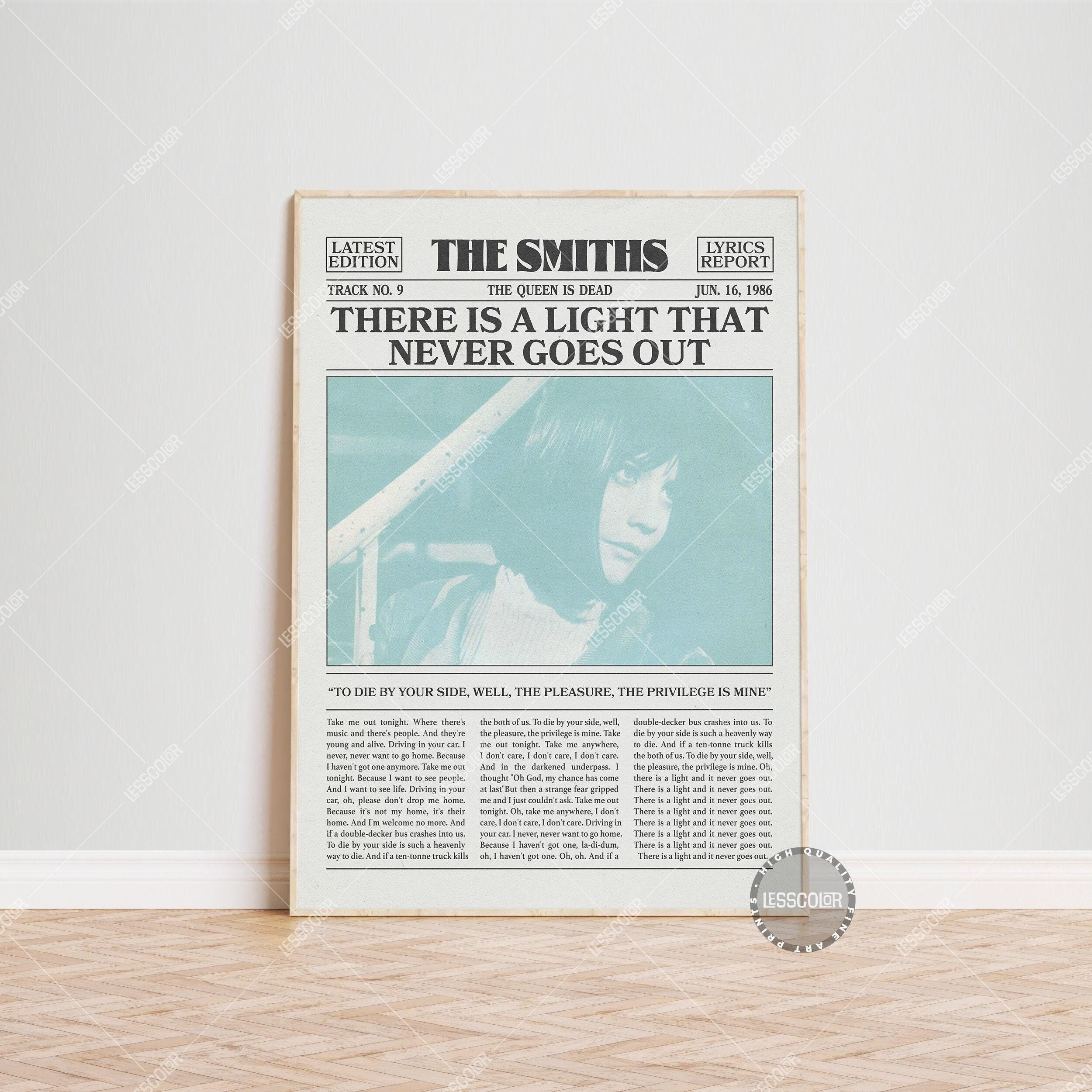 The Smiths Retro Newspaper Print, There Is a Light That Never Goes Out Poster