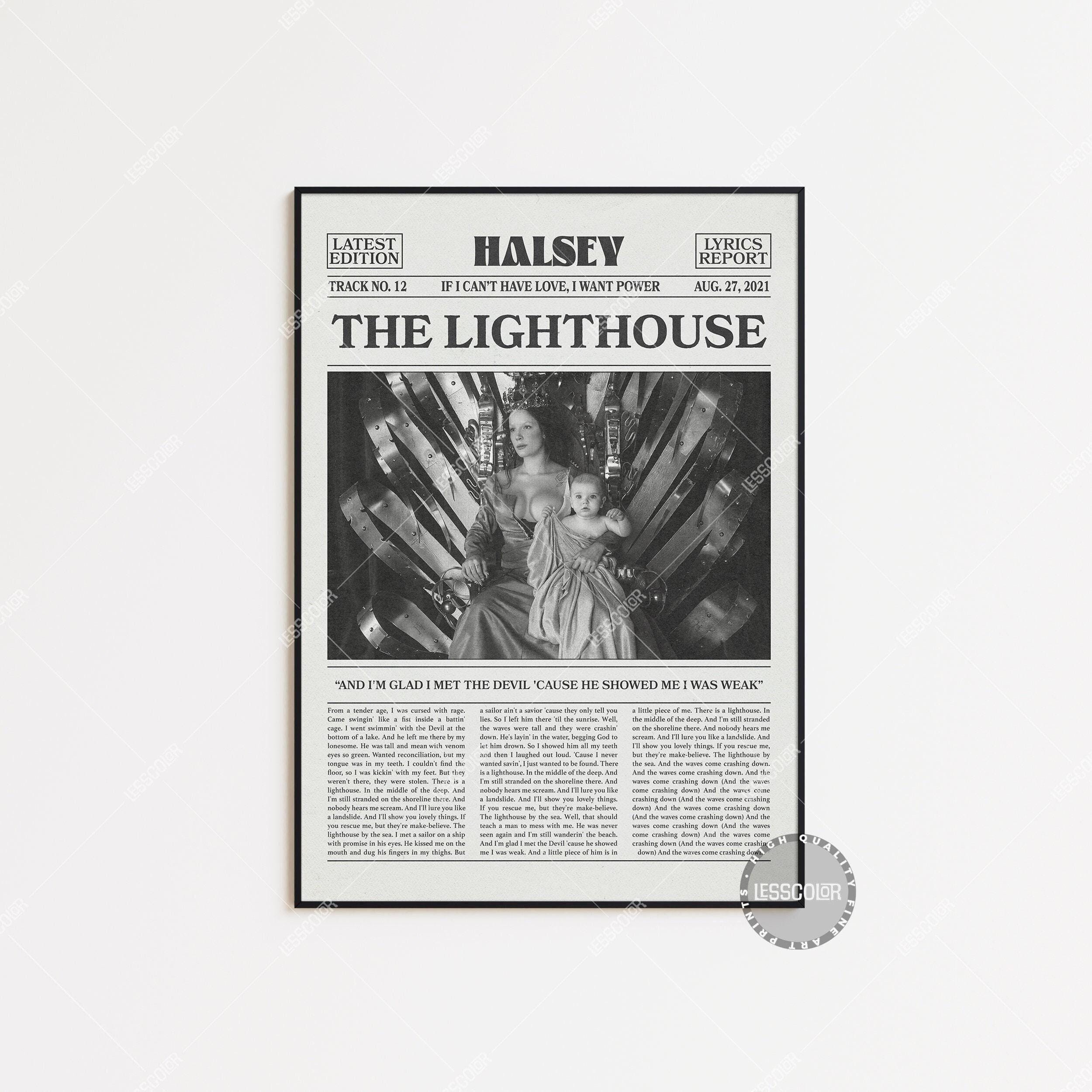 Halsey Retro Newspaper Print, The Lighthouse Poster