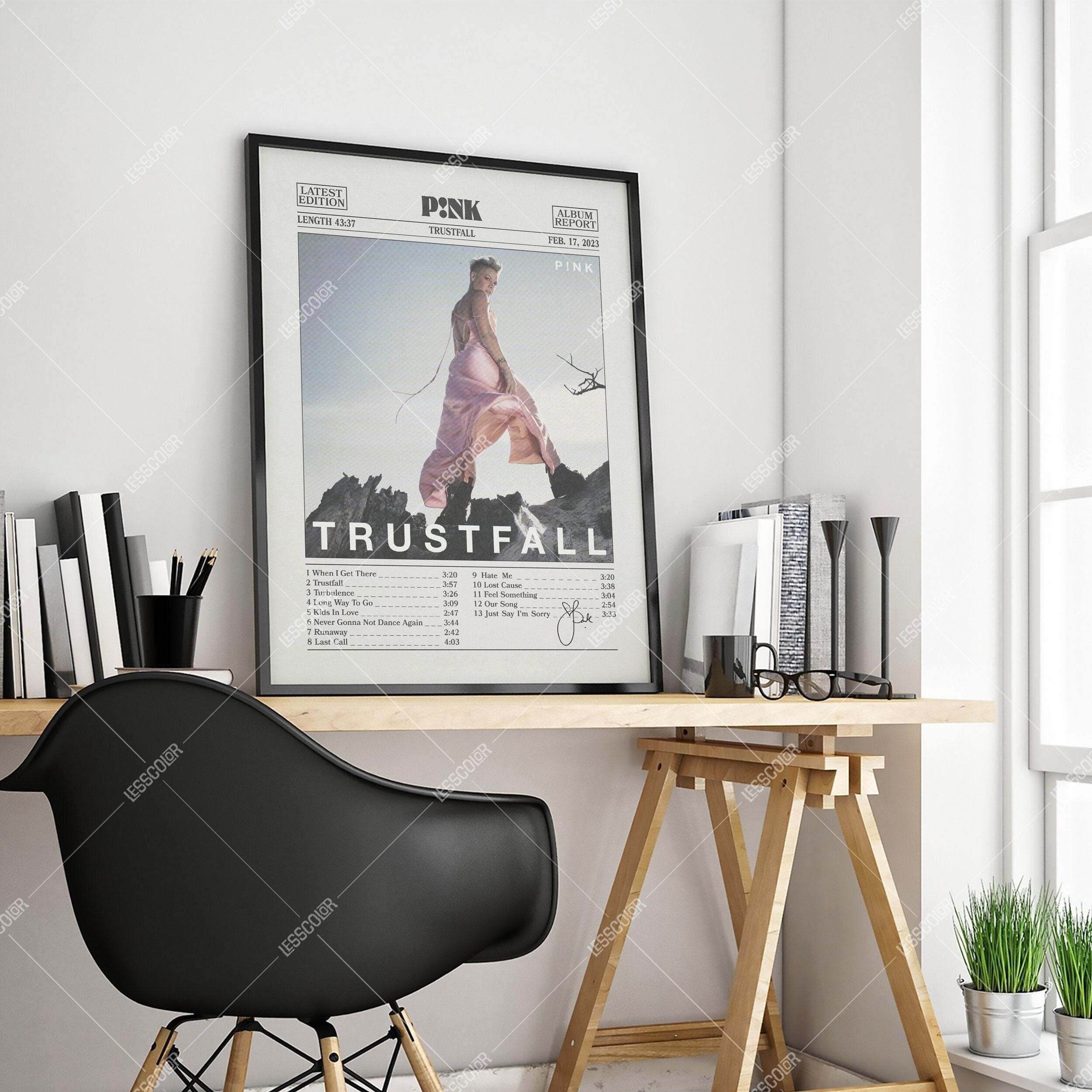 P!nk Retro Newspaper Print, Trustfall Poster