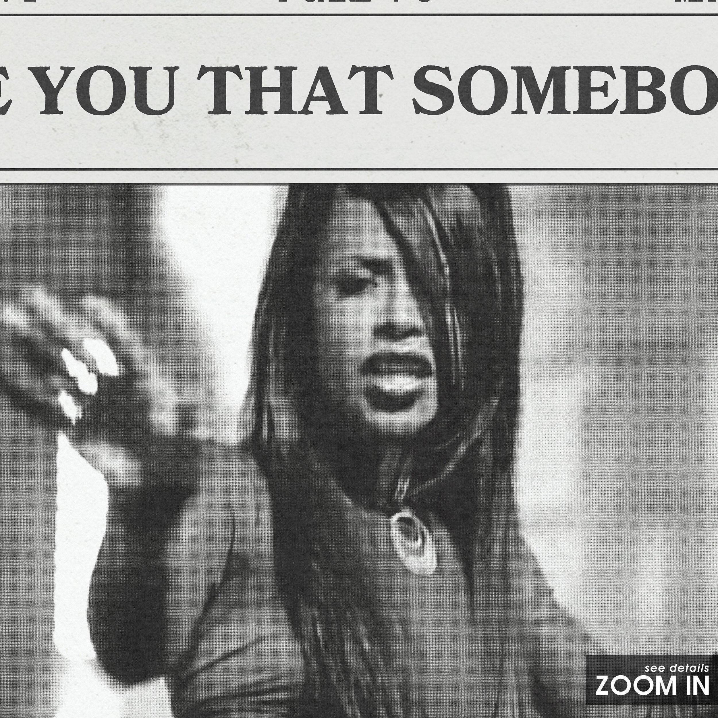 Aaliyah Retro Newspaper Print, Are You That Somebody Poster