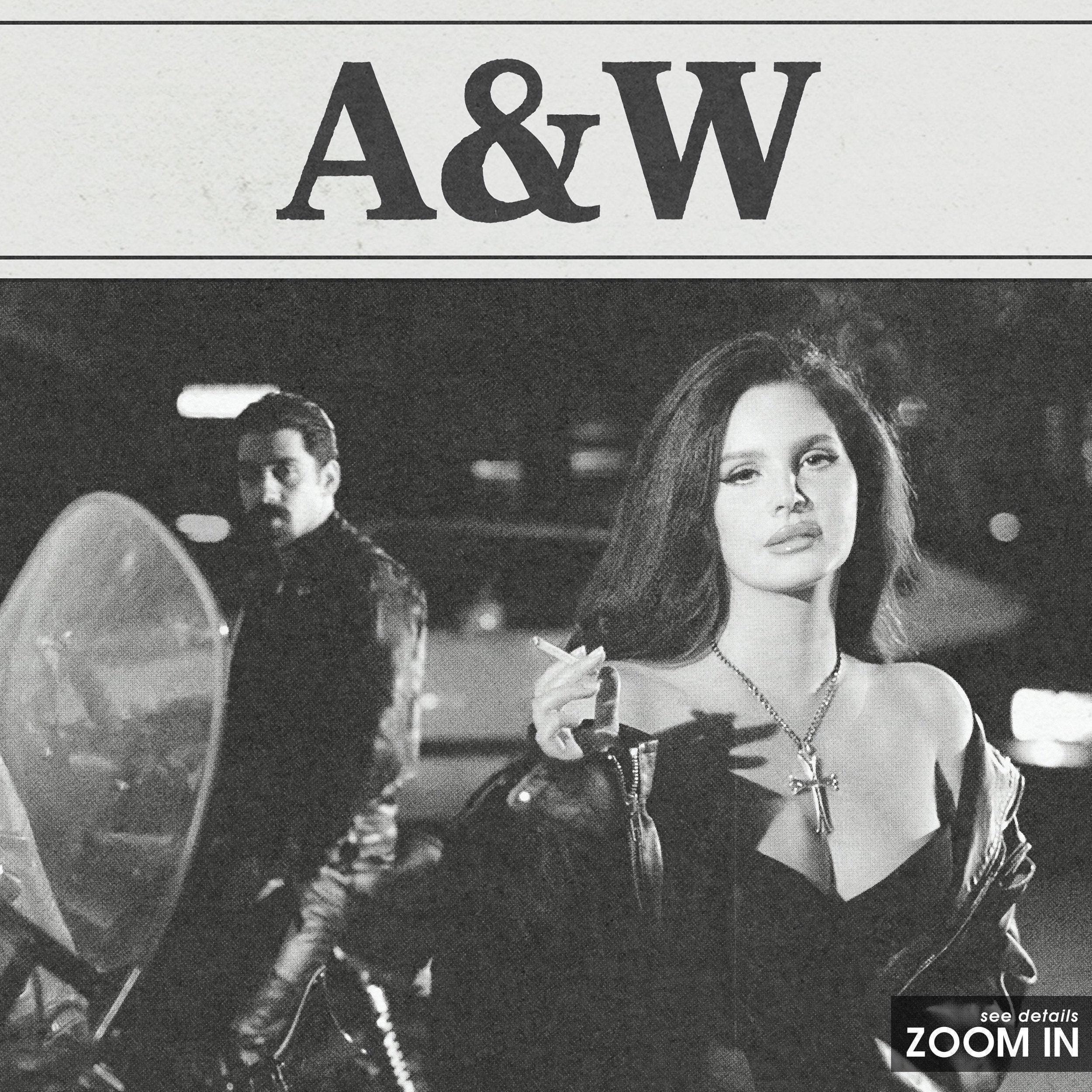 Lana Del Rey Retro Newspaper Print, A&W Poster