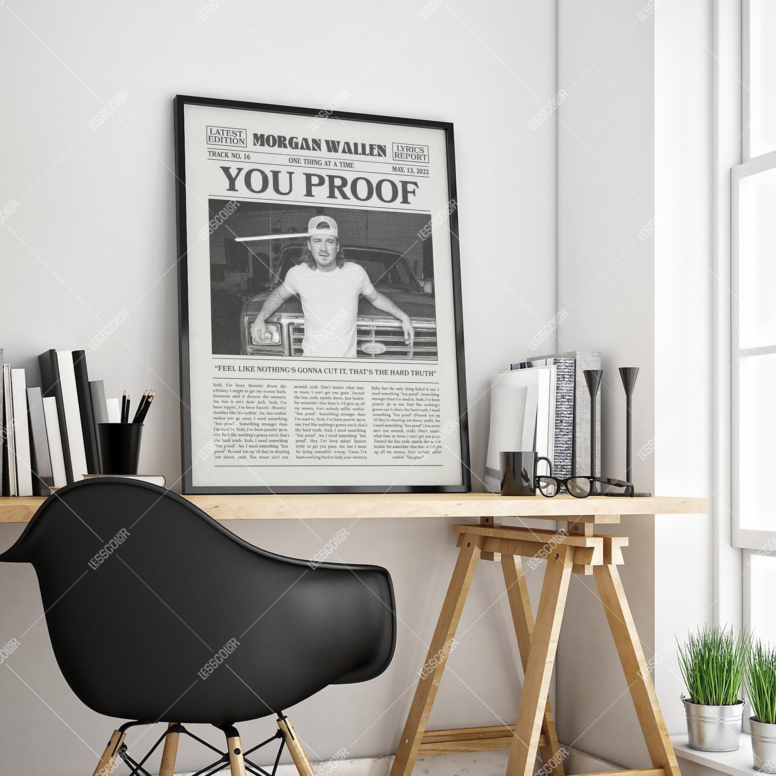 Morgan Wallen Retro Newspaper Print, You Proof Poster