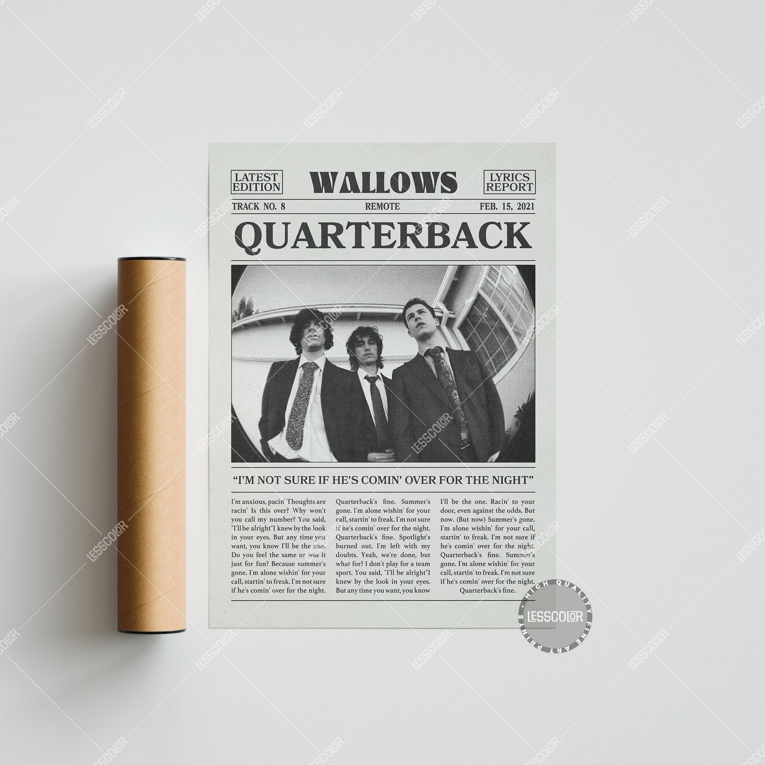 Wallows Retro Newspaper Print, Quarterback Poster