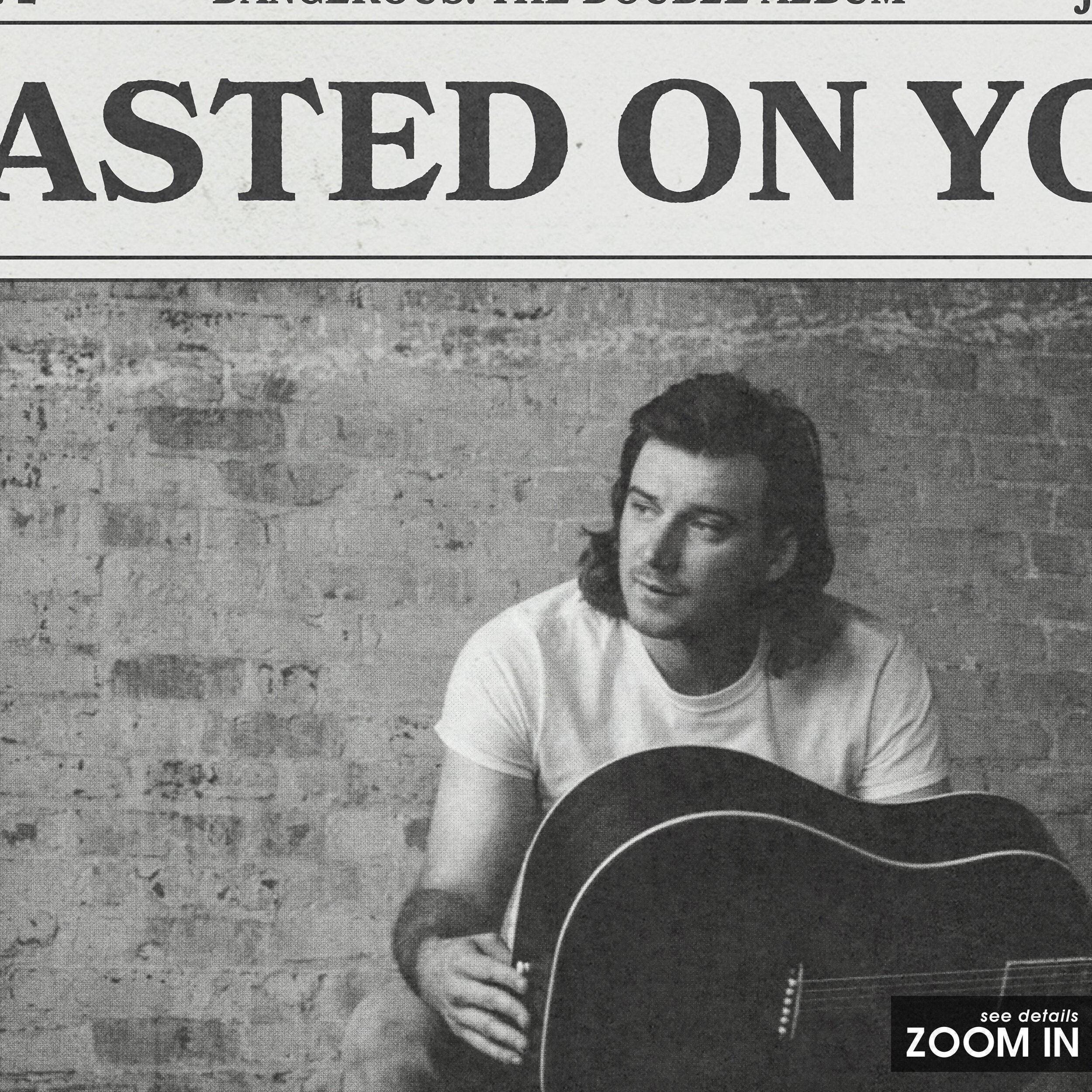 Morgan Wallen Retro Newspaper Print, Wasted on You Poster