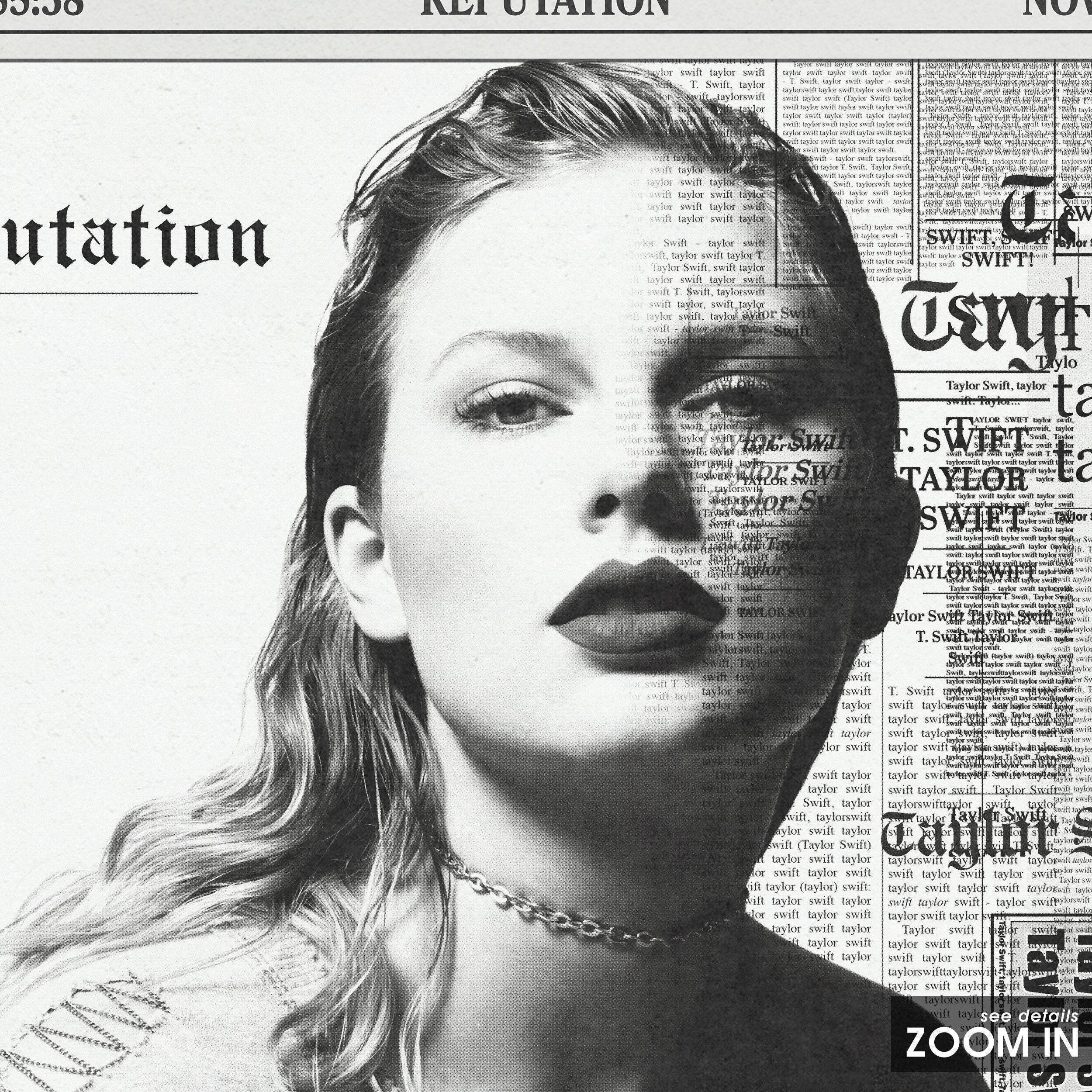 Taylor Swift Retro Newspaper Print, Reputation Poster