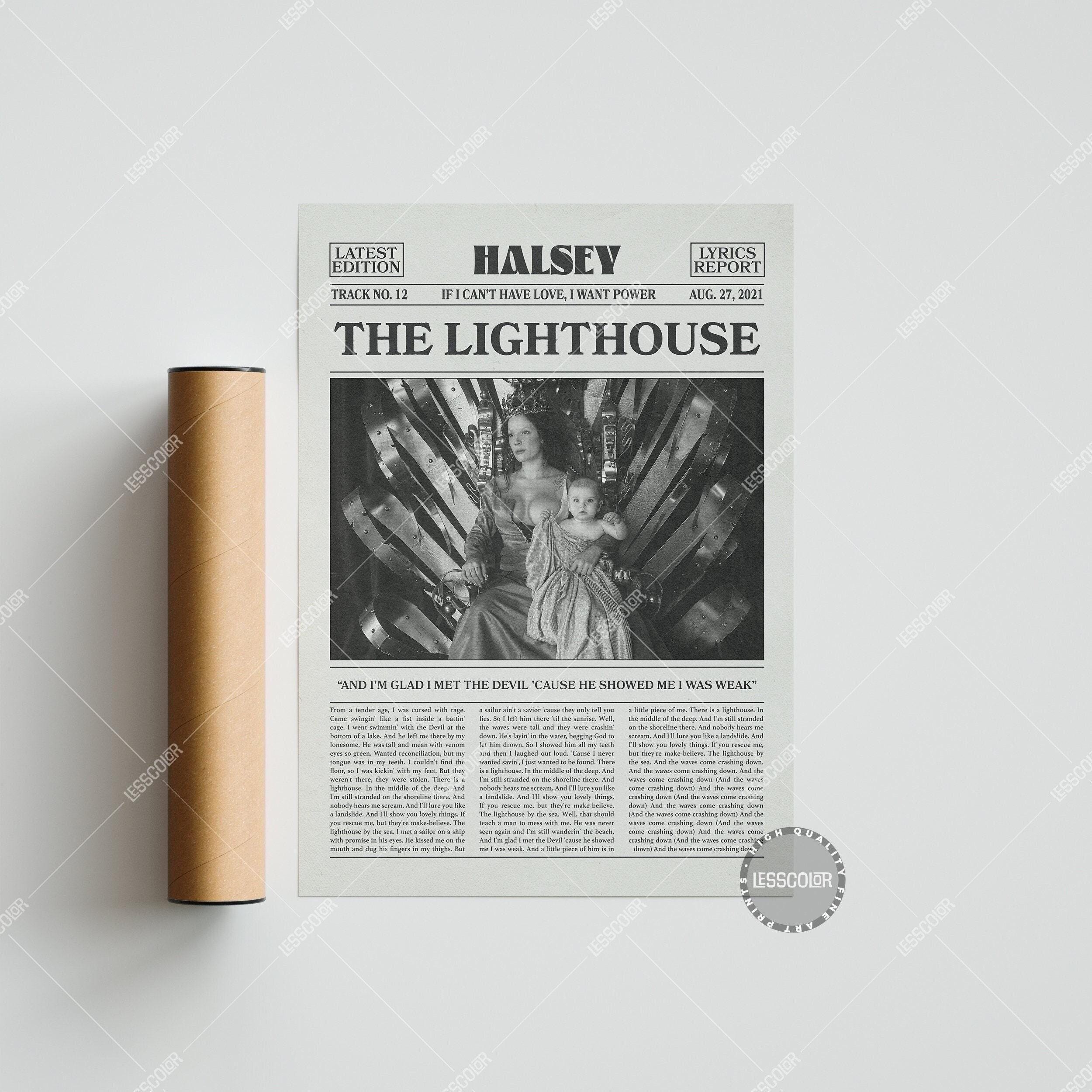 Halsey Retro Newspaper Print, The Lighthouse Poster
