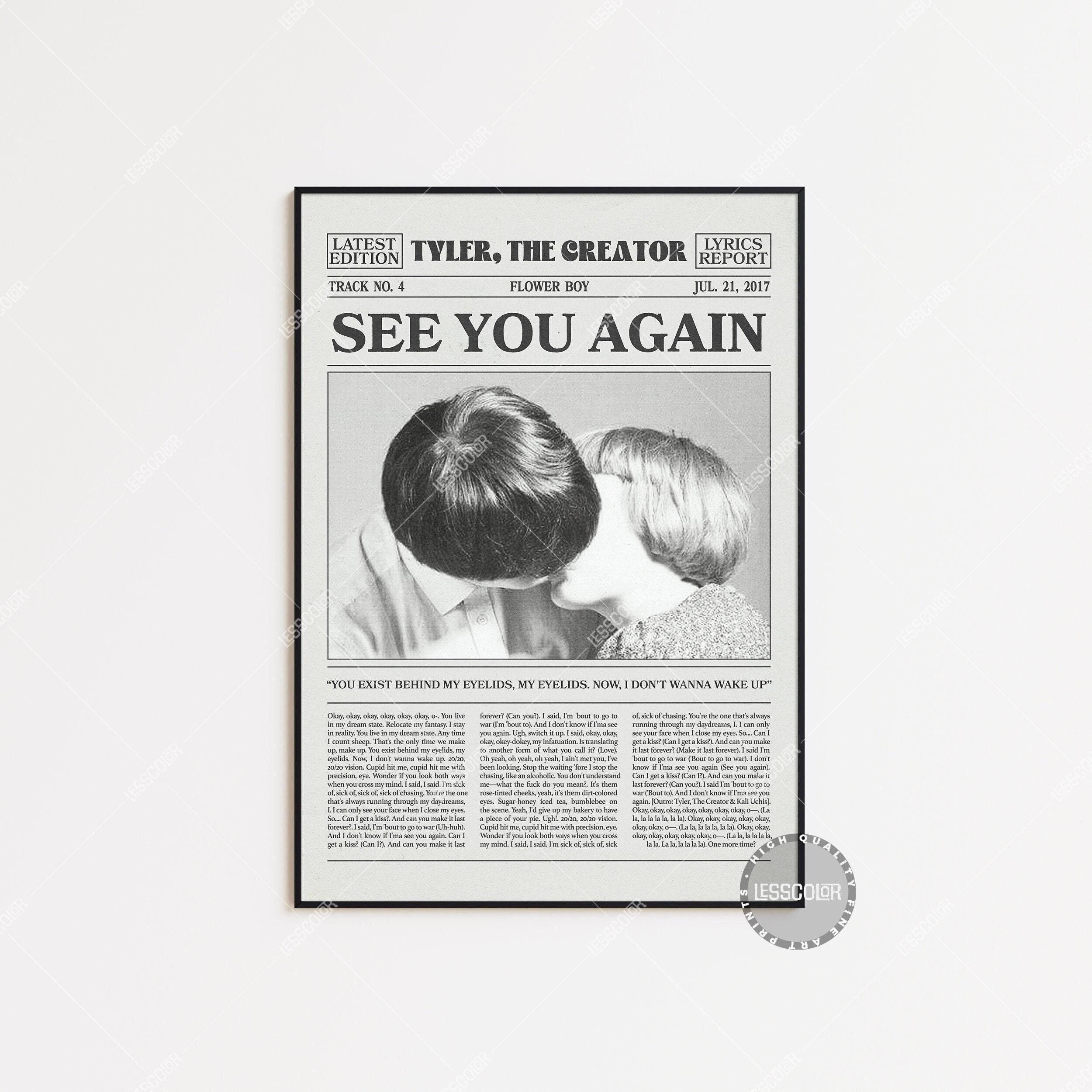 Tyler, The Creator Retro Newspaper Print